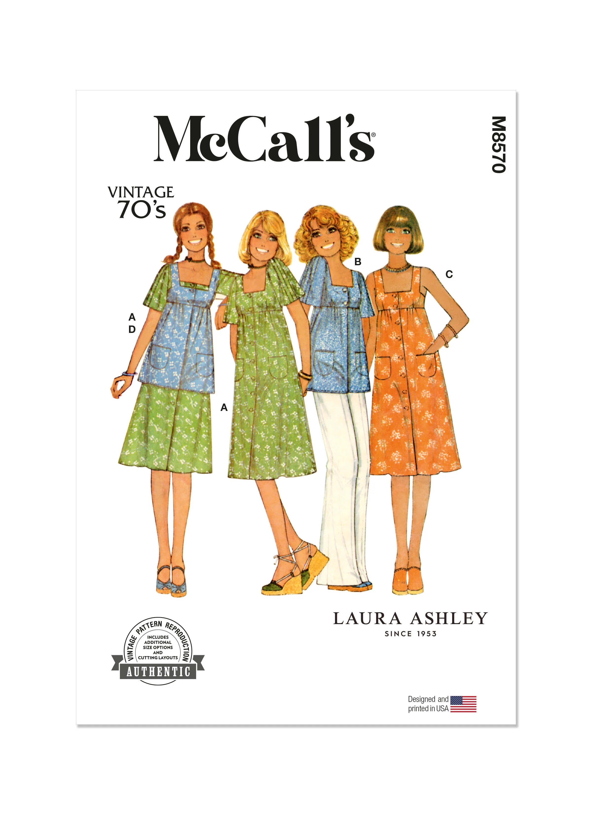 McCall's - M8570 Misses' Dress, Jumper and Top by Laura Ashley