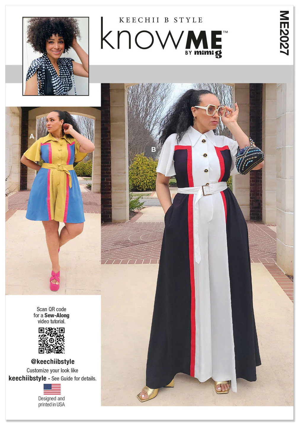 ME2027 Misses' and Women's Romper and Jumpsuit (30W-32W-34W-36W-38W)