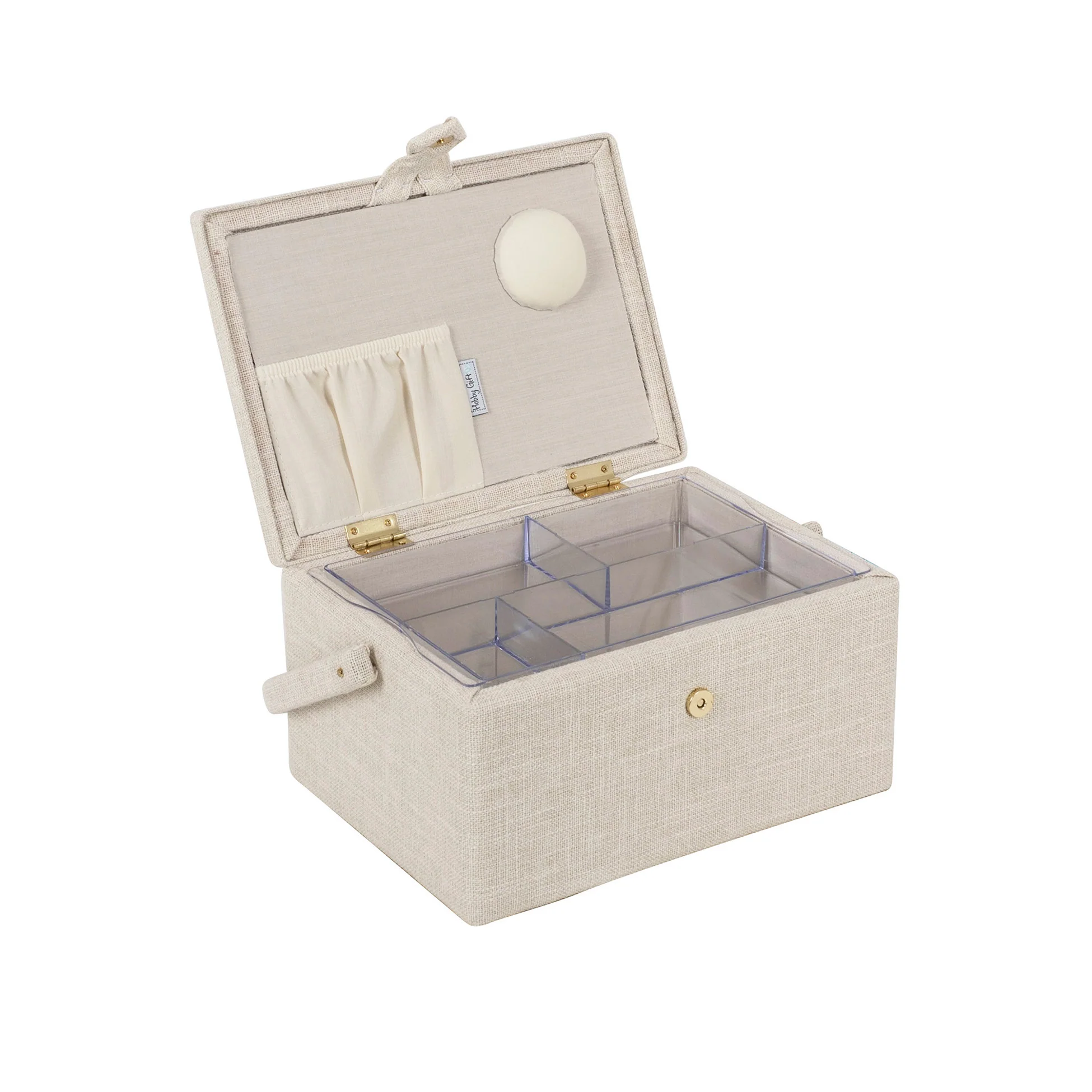 Medium Sewing Basket - Embroideried Eucalyptus - Image 2