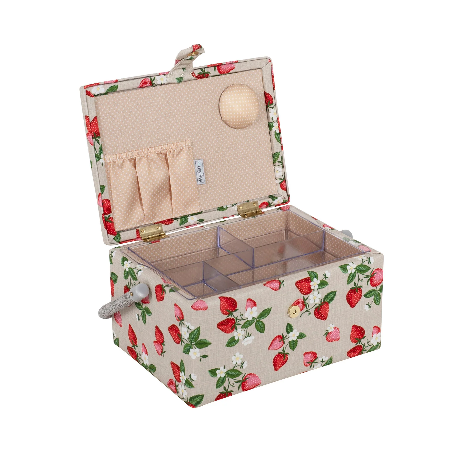 Medium Sewing Basket - Strawberries - Image 2