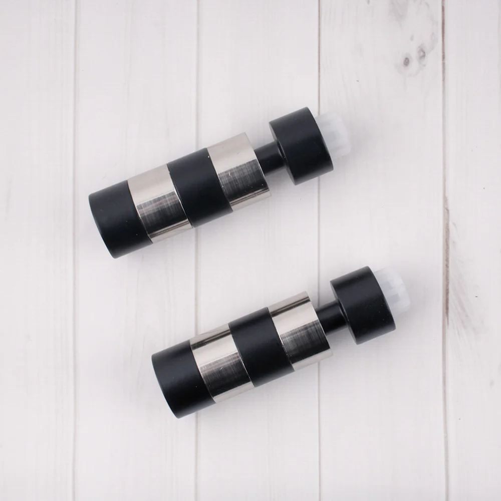 Metal finial for 19mm rod - Cylinder - Brushed Silver