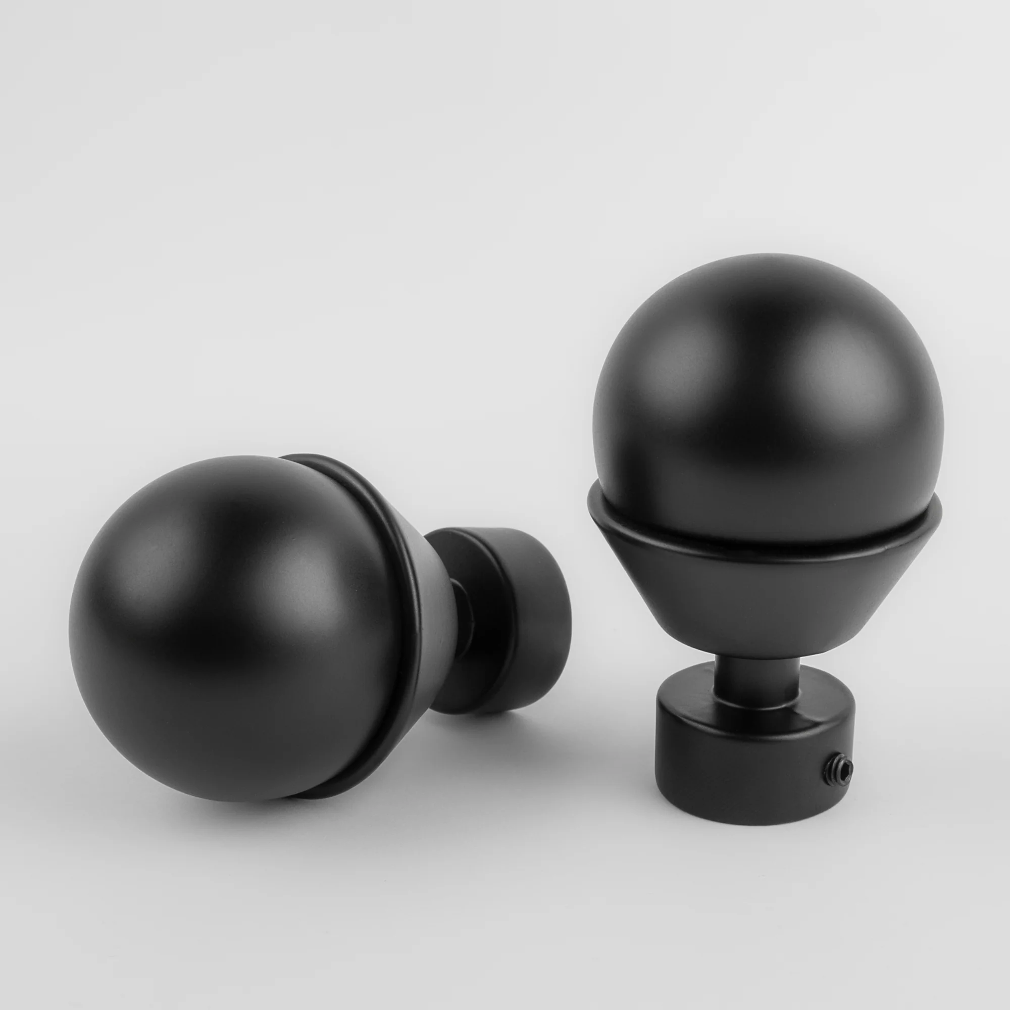 Metal finial for 19mm rod - Galileo - Black