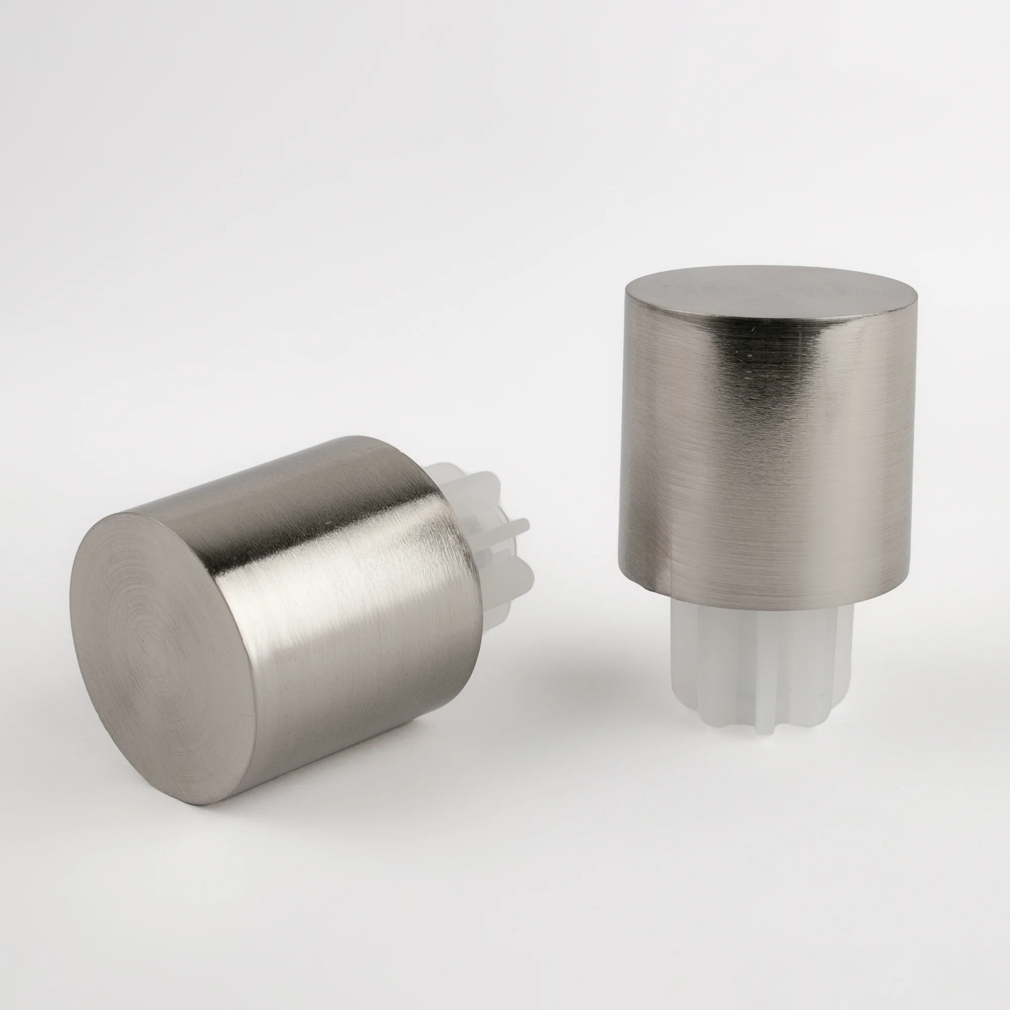 Metal finial for 28mm rod - Orion - Brushed Silver