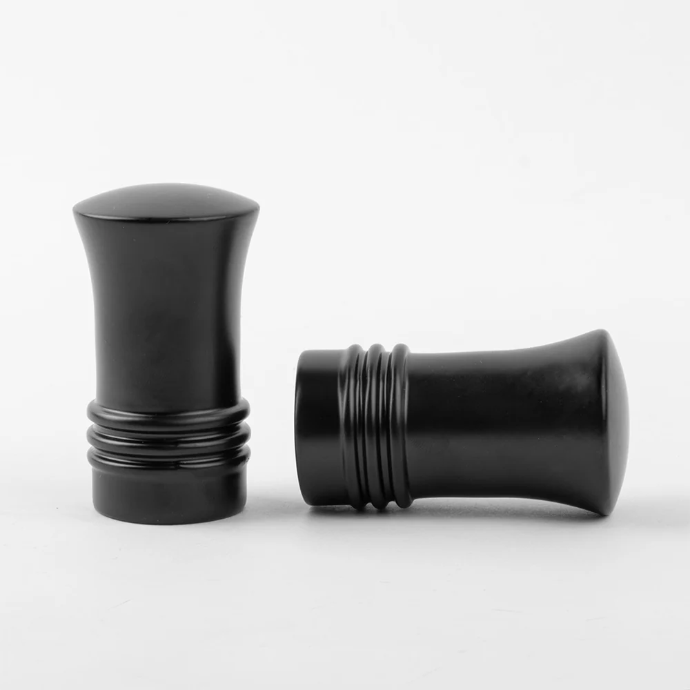 Metal finial for 28mm rod - Toupie - Black