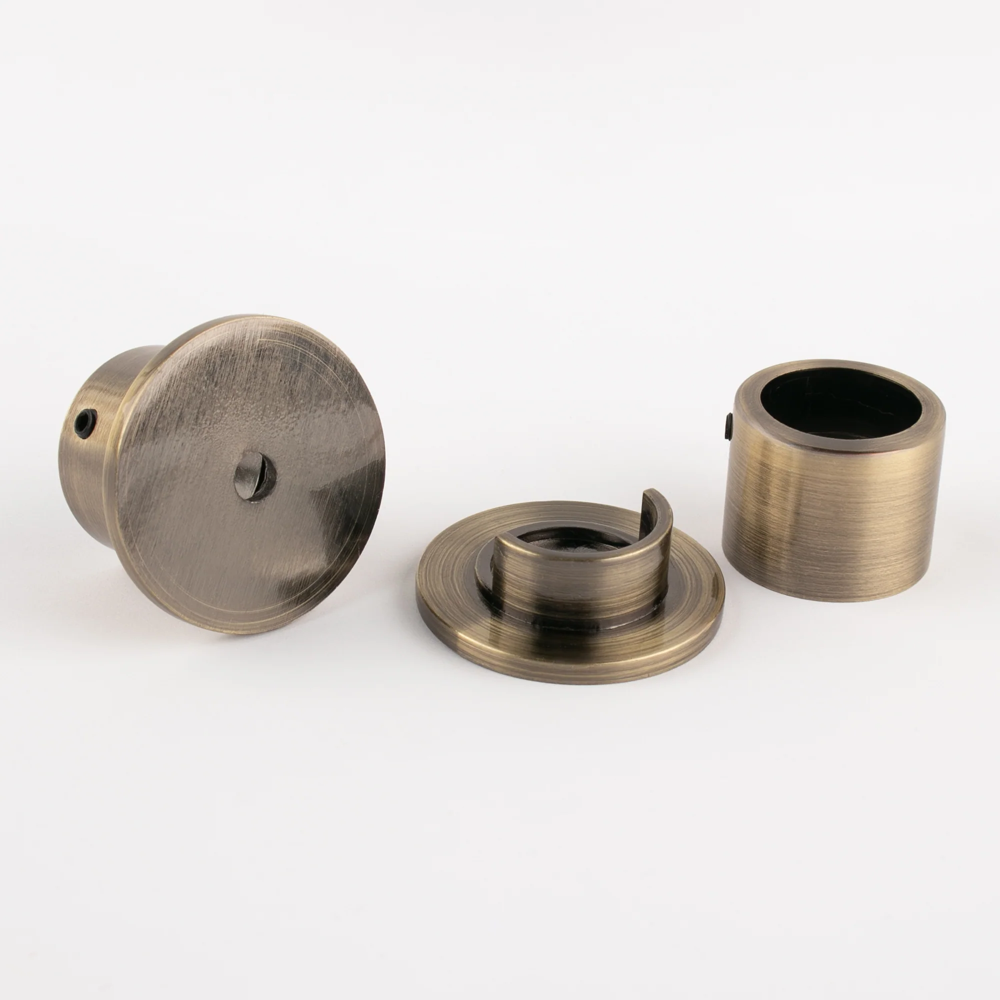Metal inside mount bracket for 19mm rod - Antique Brass