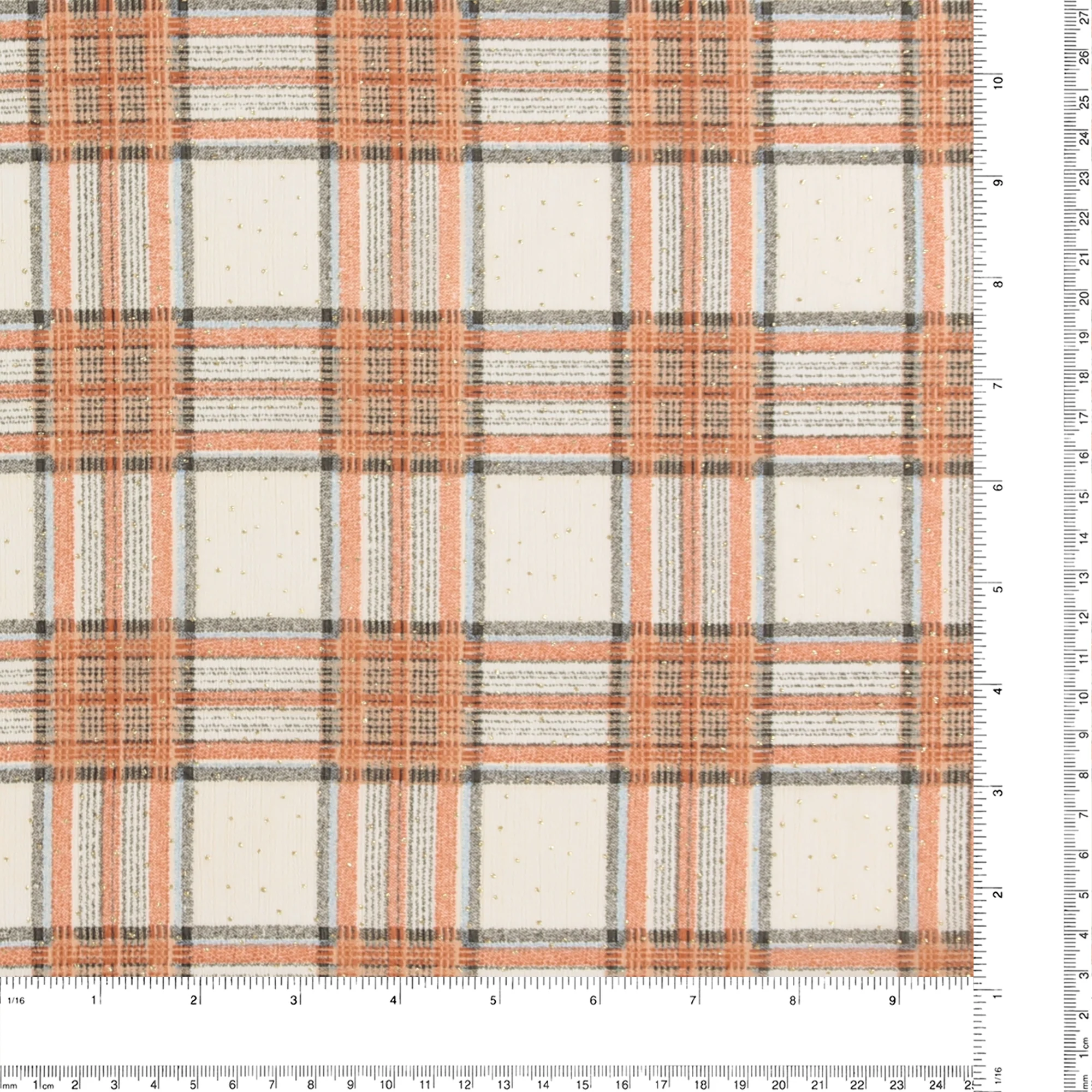 Metallic Chiffon - ROTTERDAM - 001 - Coral - Image 3
