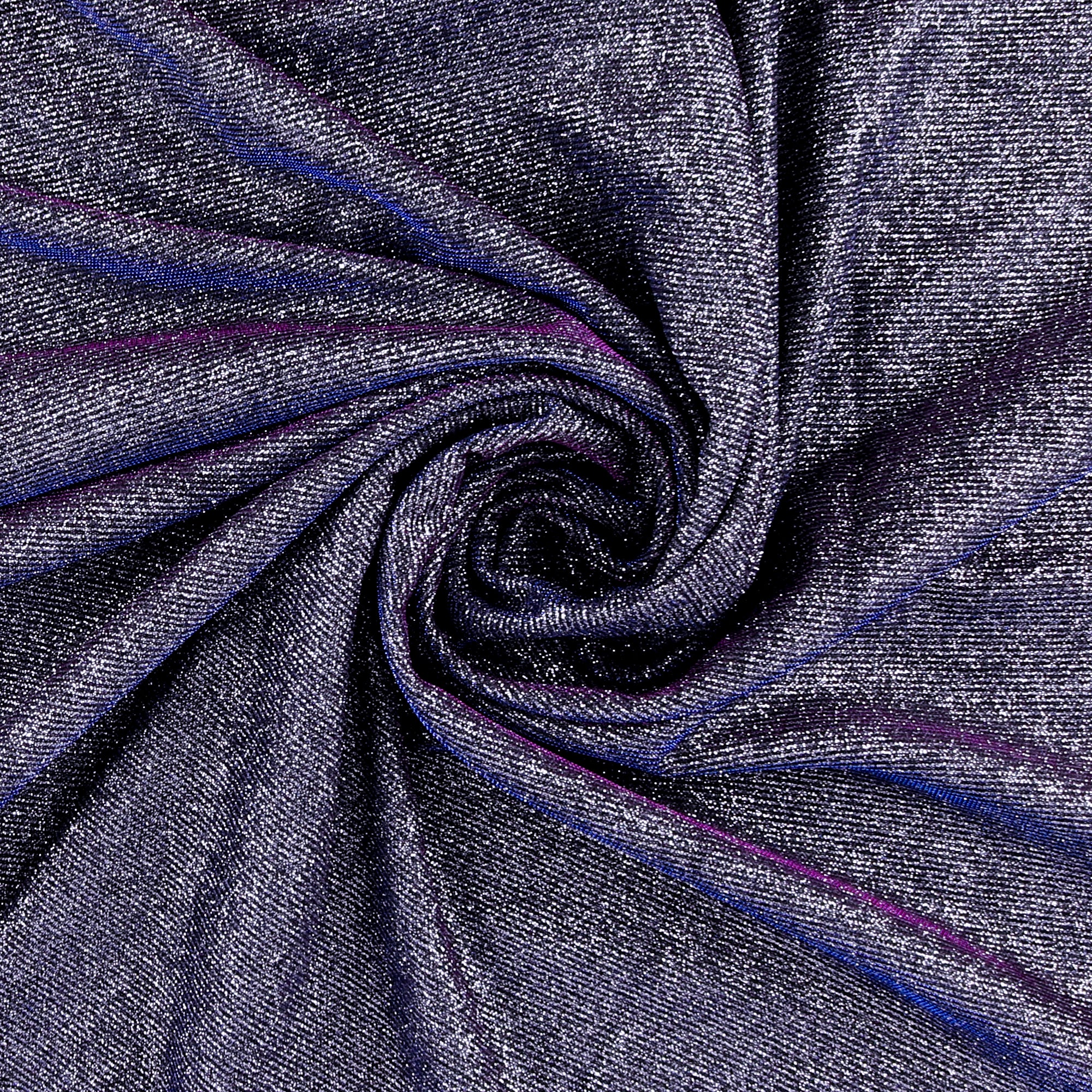 Metallic Knit - SOIREE - 005 - Black & Blue - Image 2