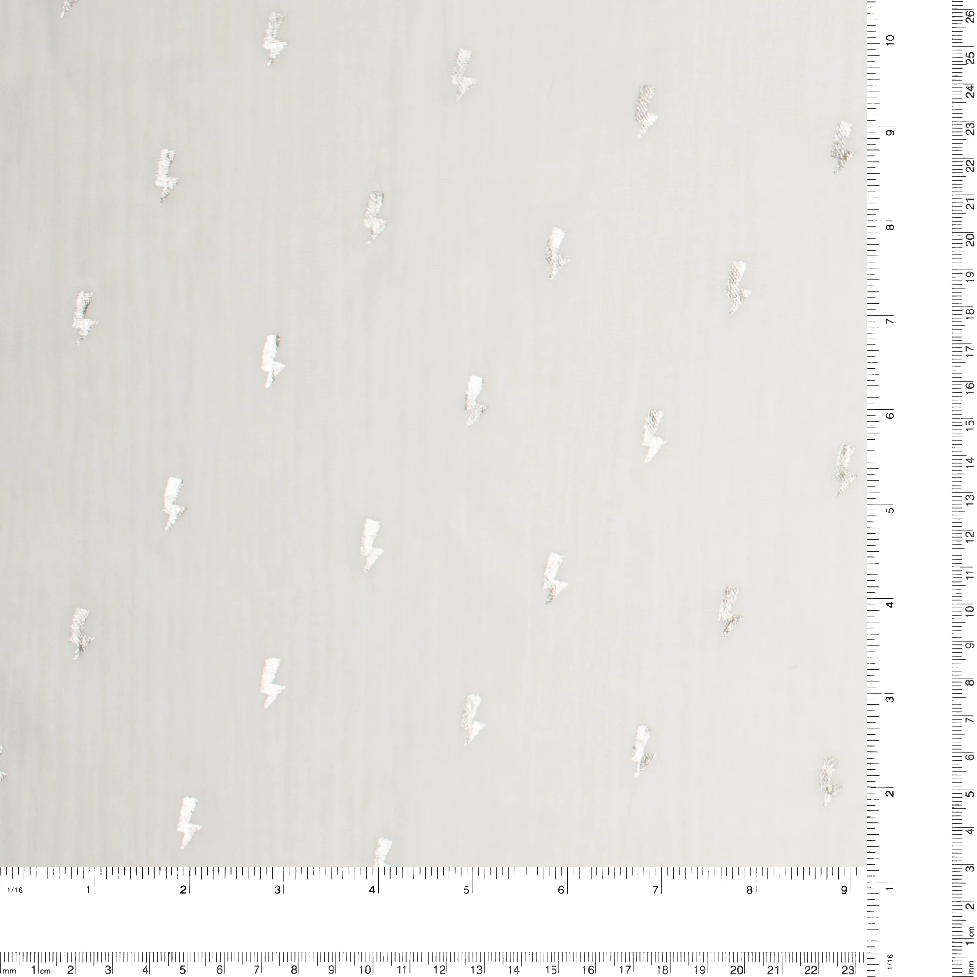 Metallic Printed Gauze - AVERY - 001 - White - Image 3