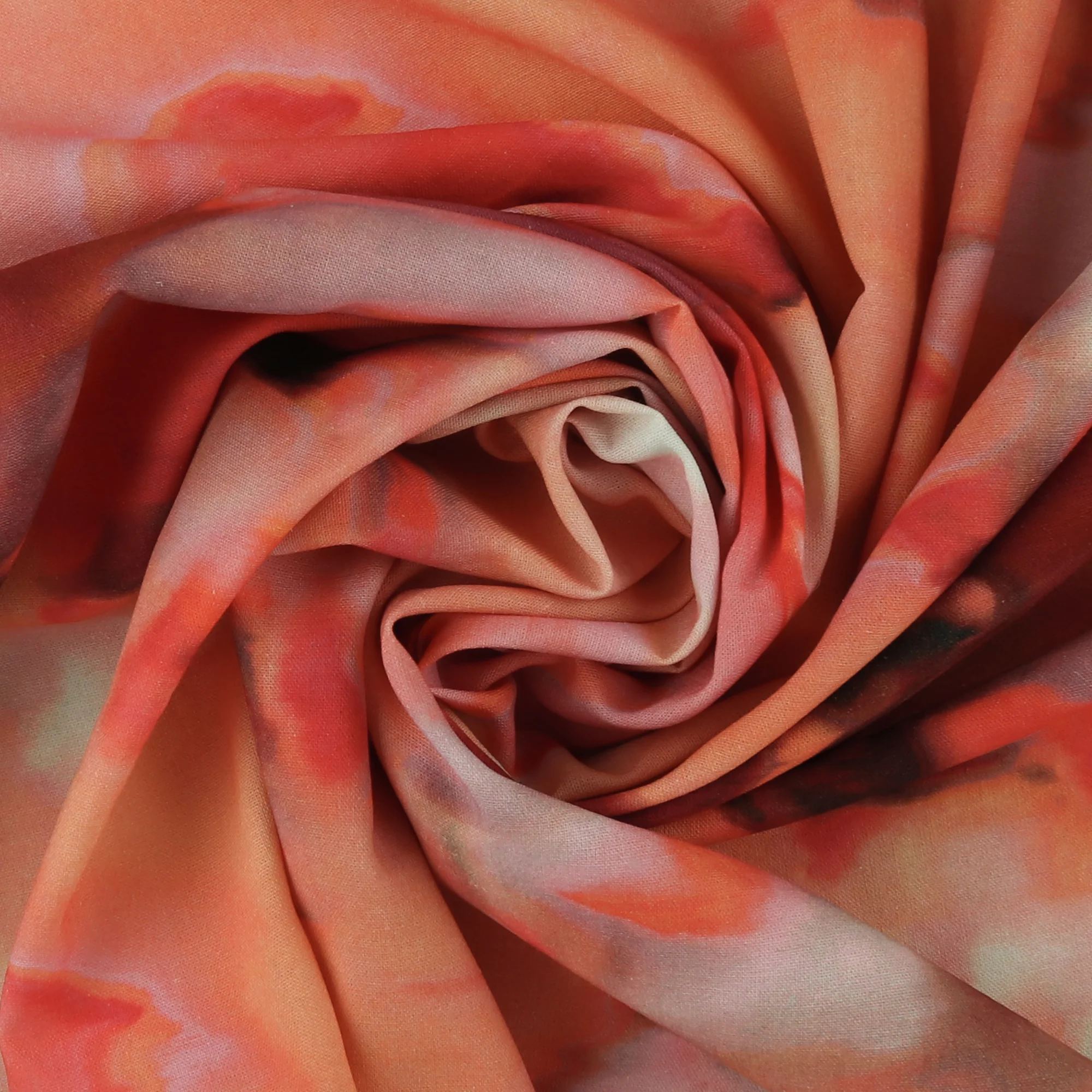 Mix of printed rayon and Linen - BARBADOS - 001 - Red - Image 2