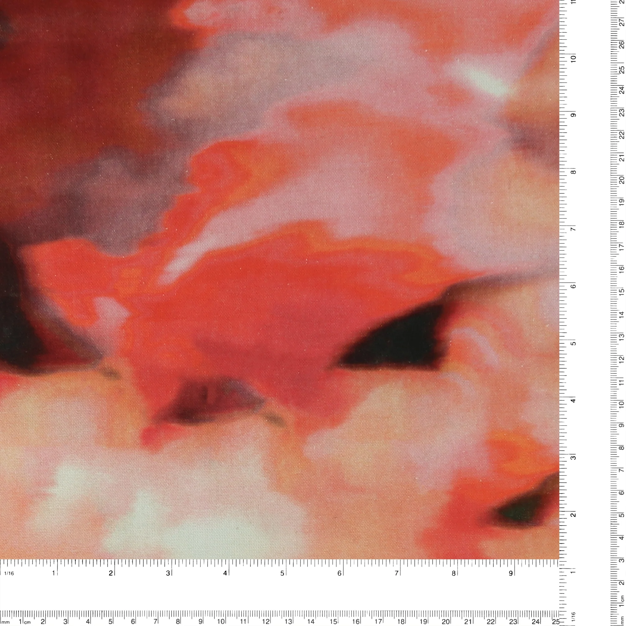 Mix of printed rayon and Linen - BARBADOS - 001 - Red - Image 3