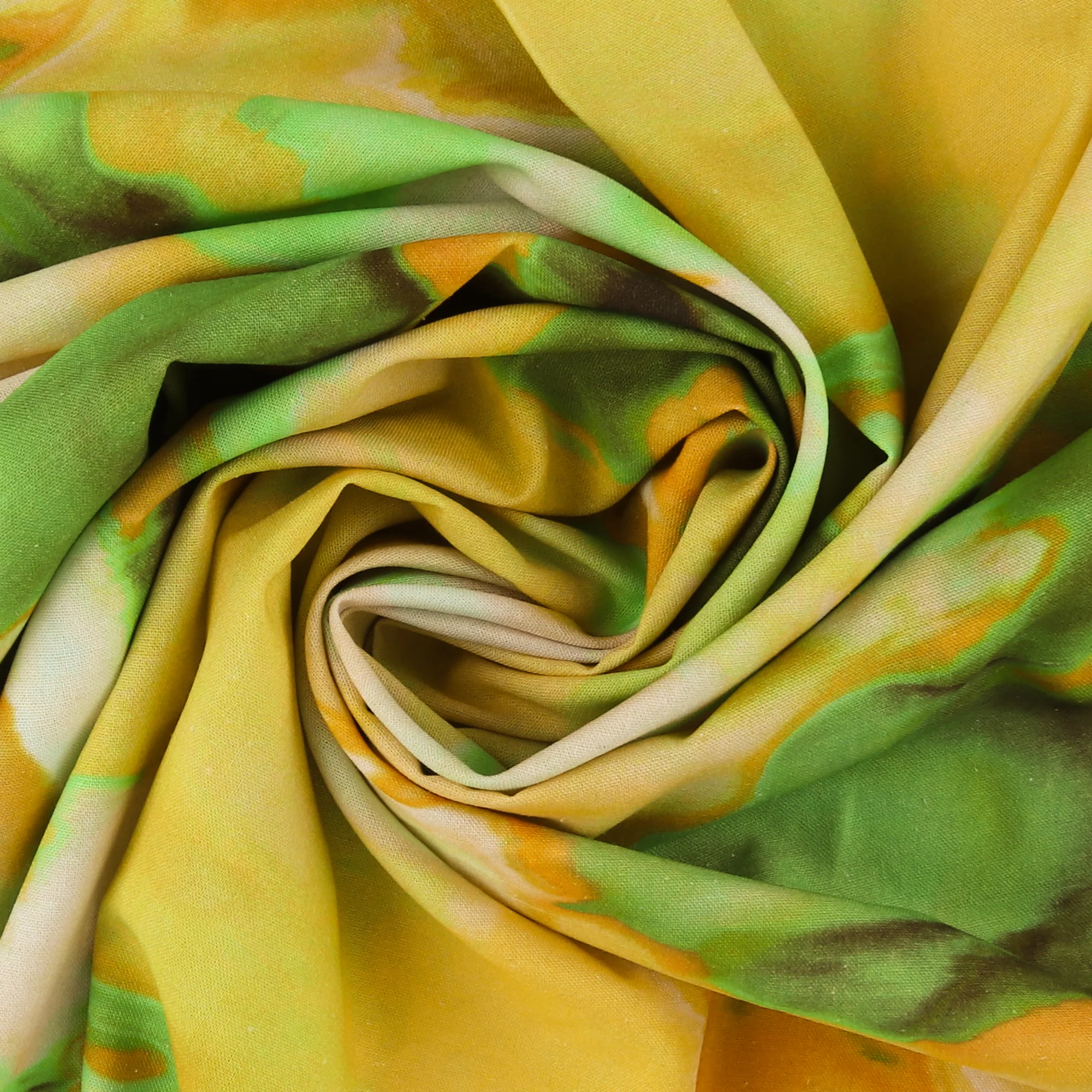 Mix of printed rayon and Linen  - BARBADOS - 002 - Green - Image 2
