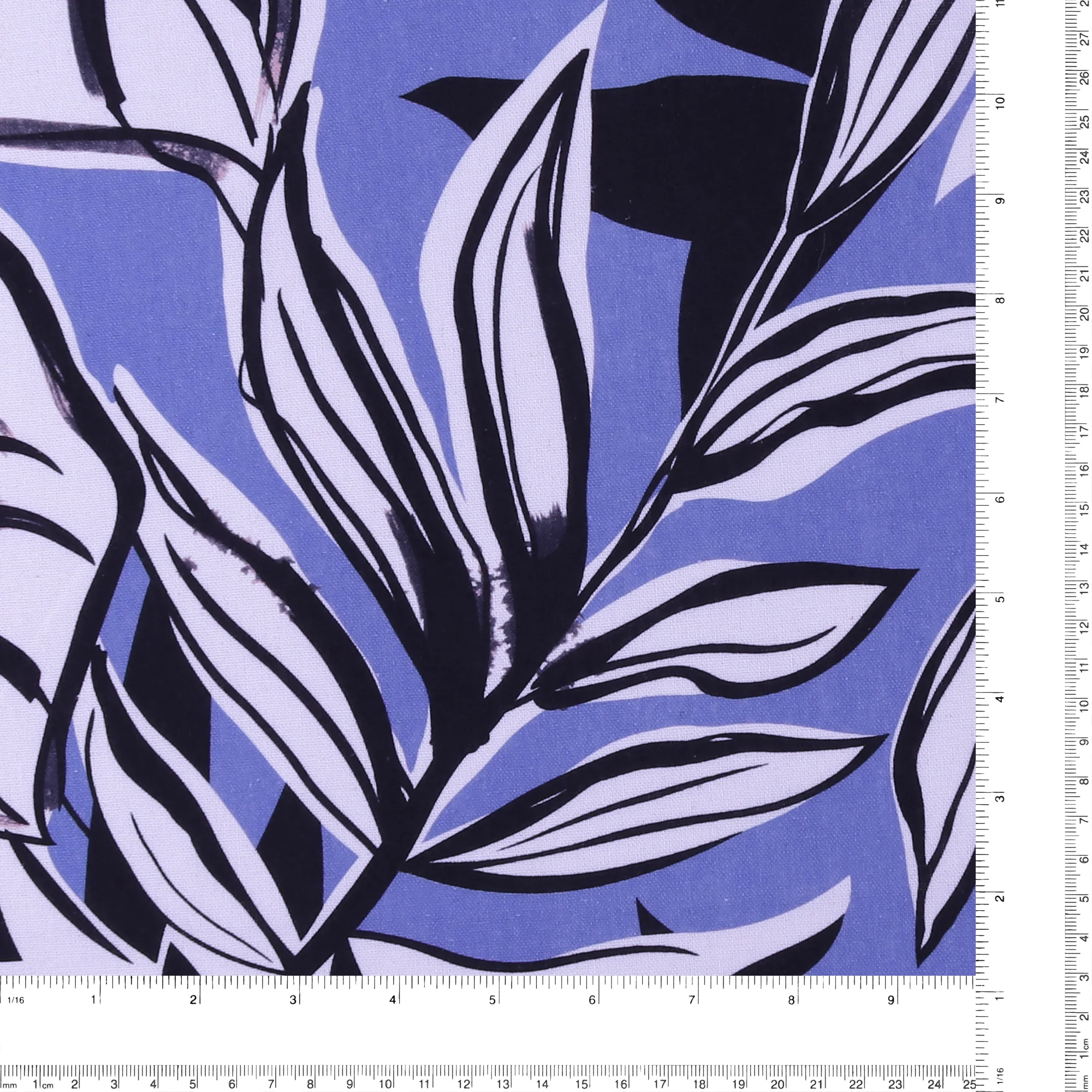 Mix of printed rayon and Linen - BARBADOS - 005 - Blue - Image 3
