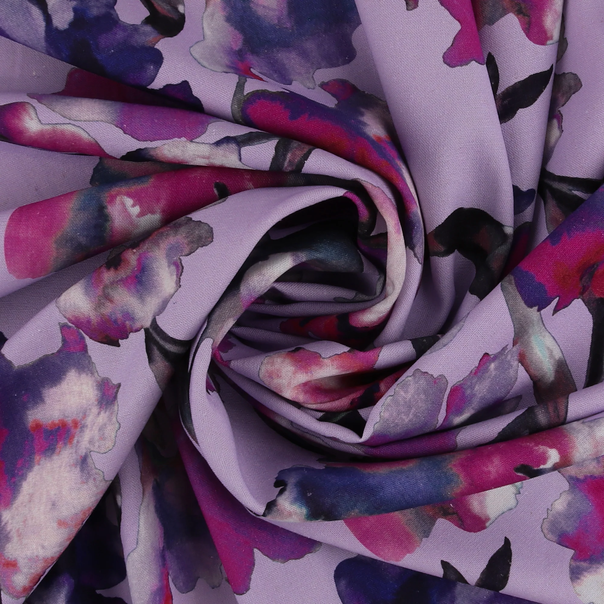 Mix of printed rayon and Linen  - BARBADOS - 015 - Lilac - Image 2