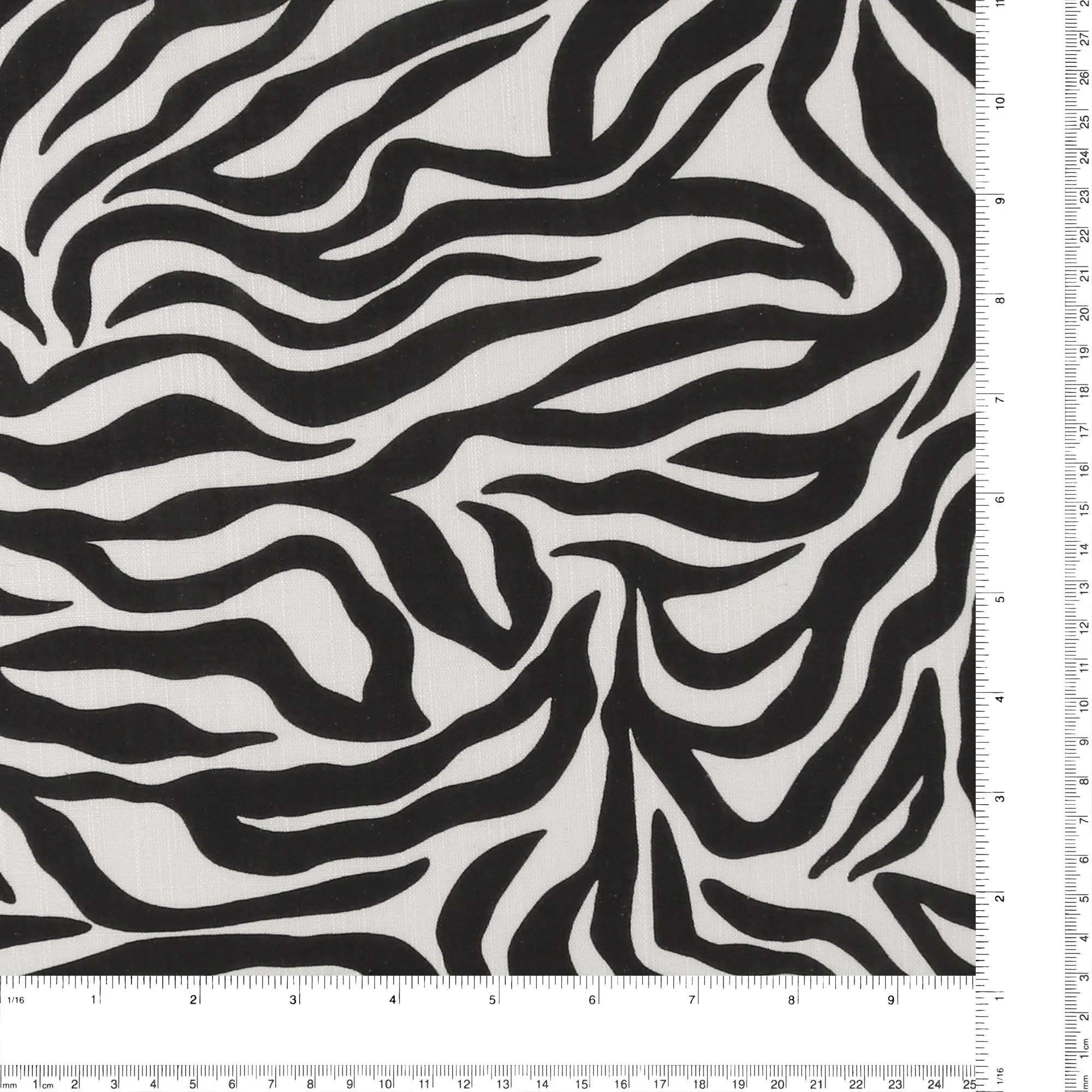 Mix of printed rayon and Linen - BARBADOS - 016 - Black - Image 3