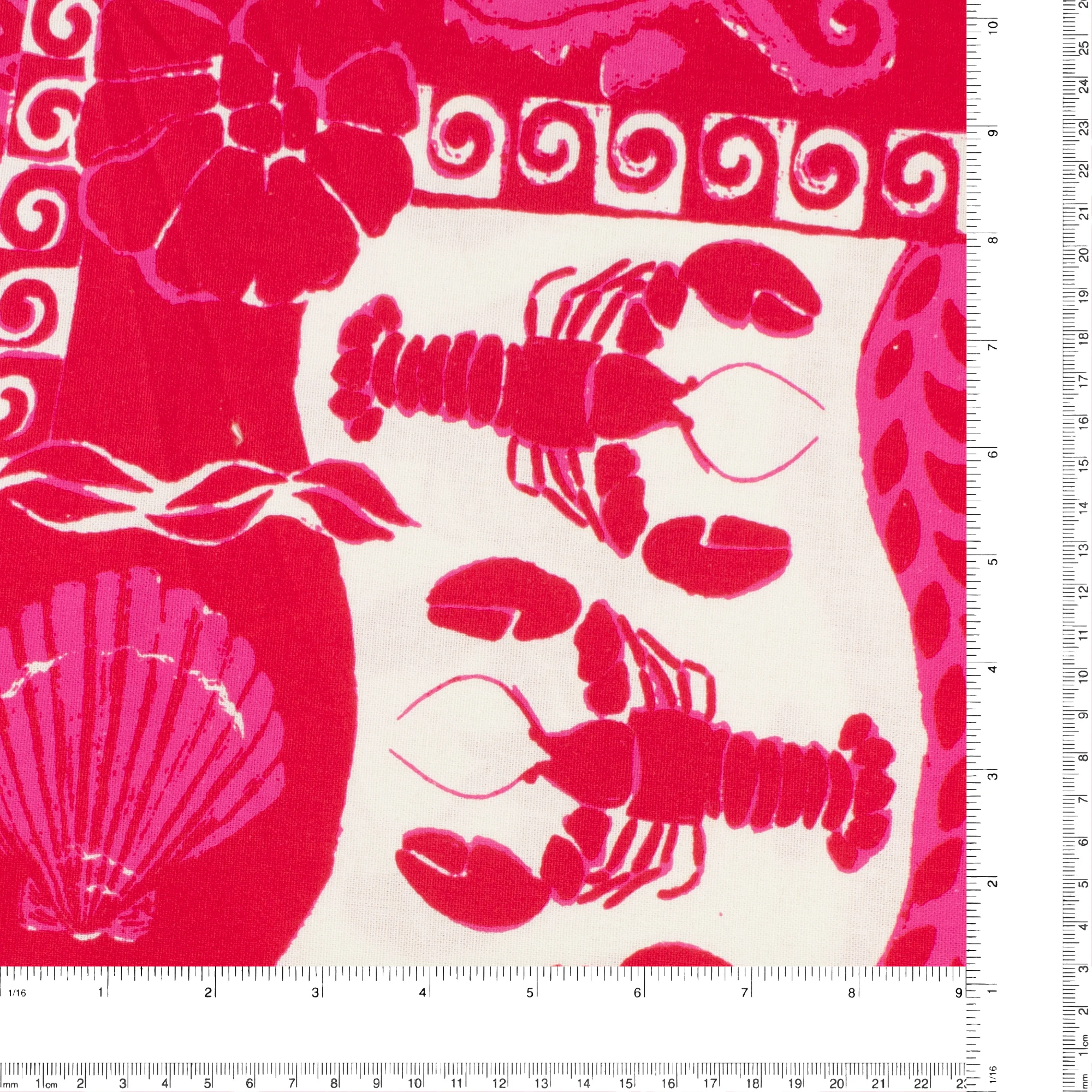 Mix of printed rayon and Linen - SUMMER ESSENTIALS - 001 - Hot Pink - Image 3