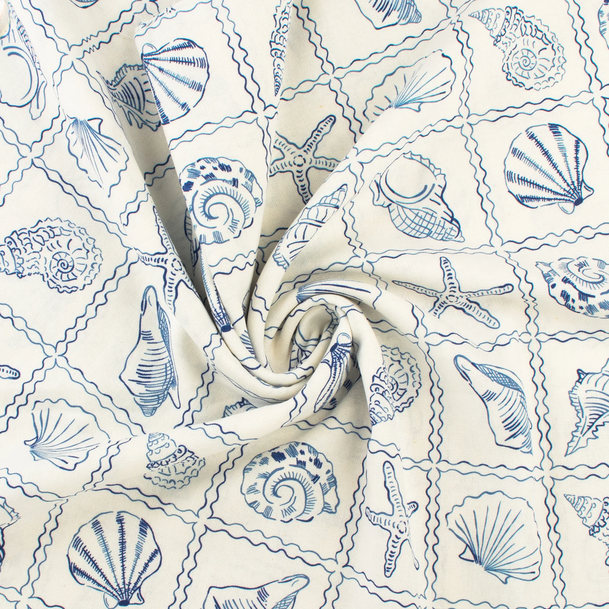 Mix of printed rayon and Linen - SUMMER ESSENTIALS - 002 - Offwhite - Image 2