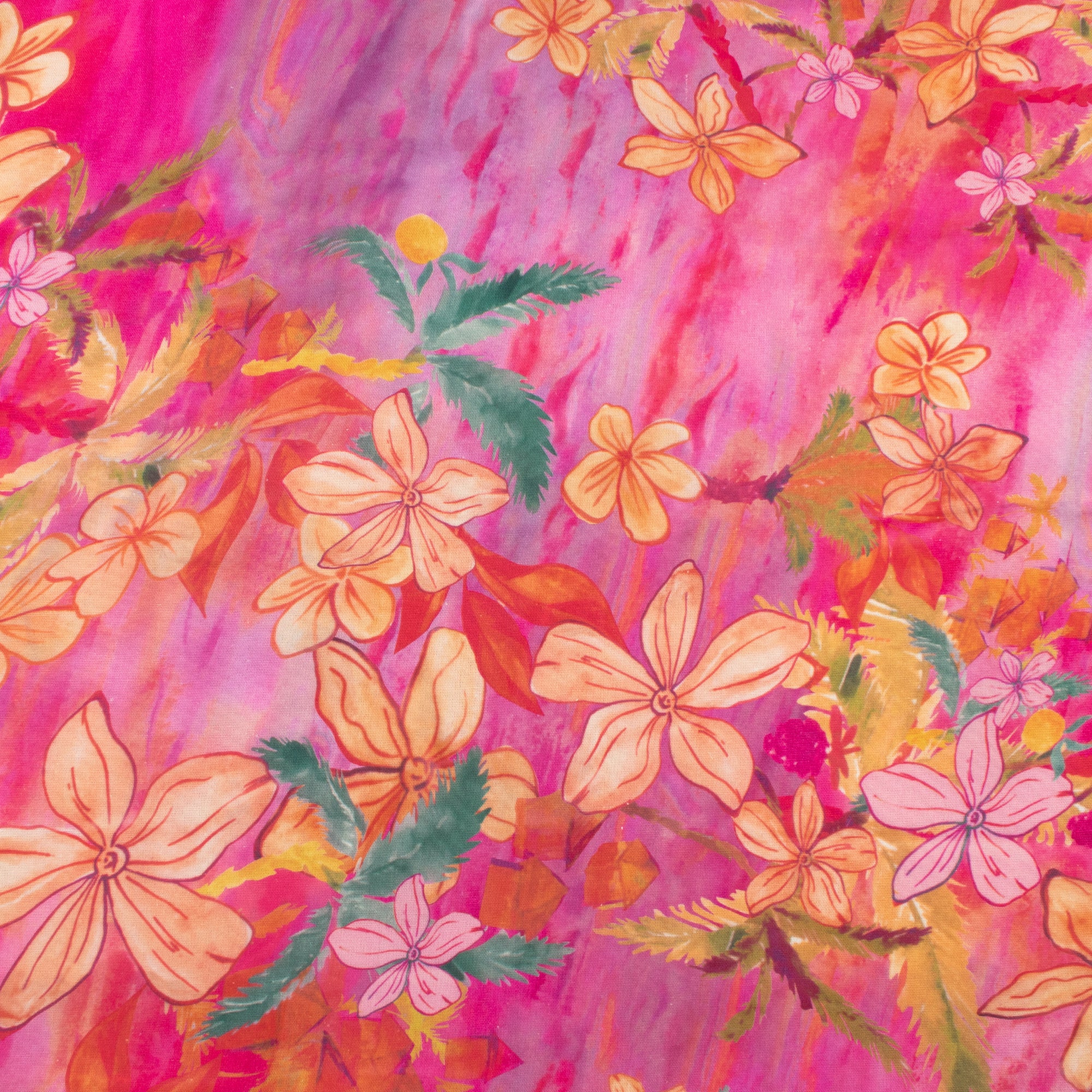 Mix of printed rayon and Linen - SUMMER ESSENTIALS - 004 - Pink