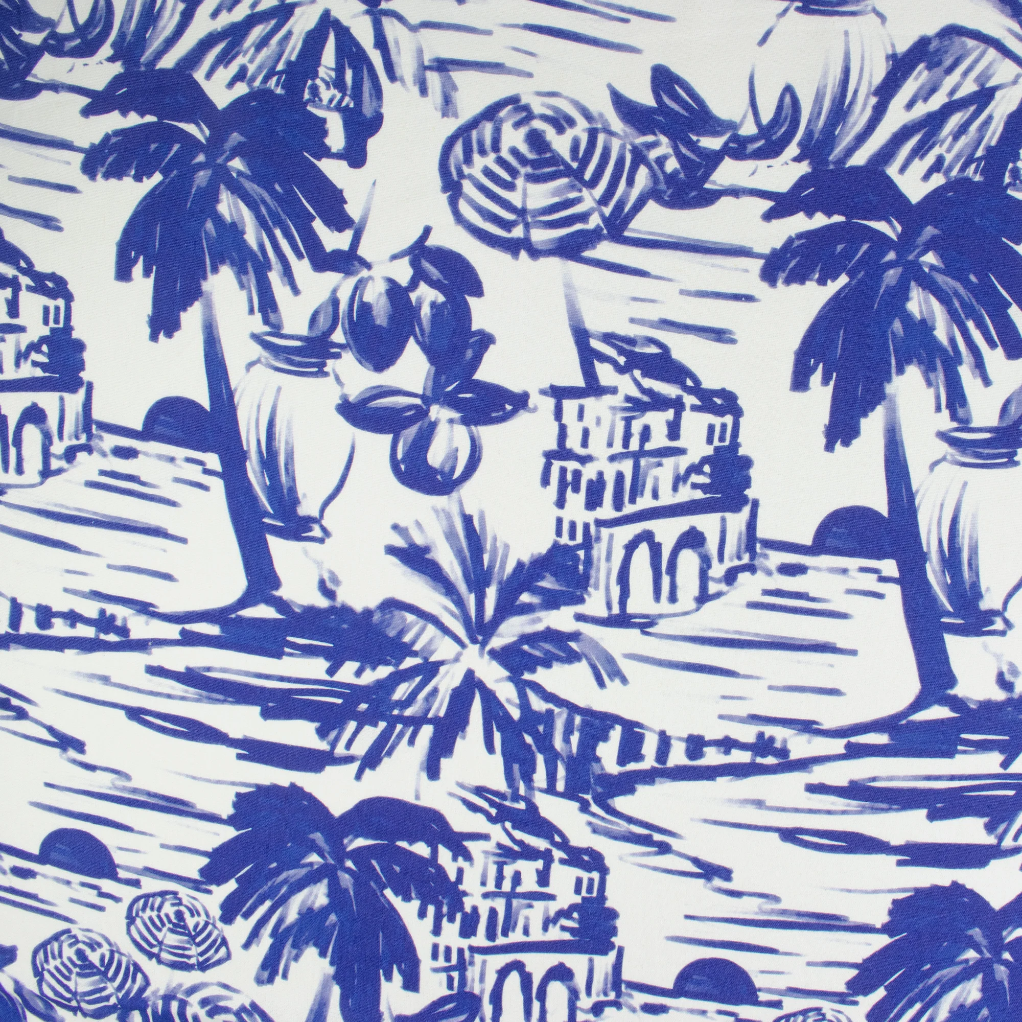 Mix of printed rayon and Linen  - SUMMER ESSENTIALS - 006 - White
