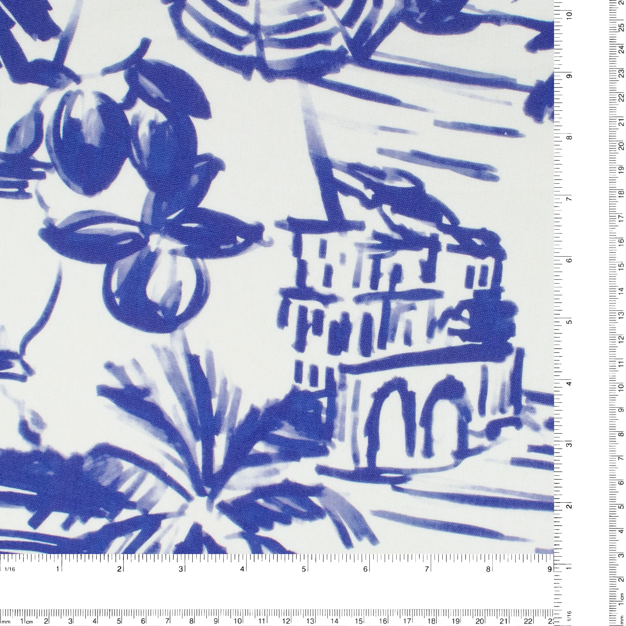 Mix of printed rayon and Linen  - SUMMER ESSENTIALS - 006 - White - Image 3