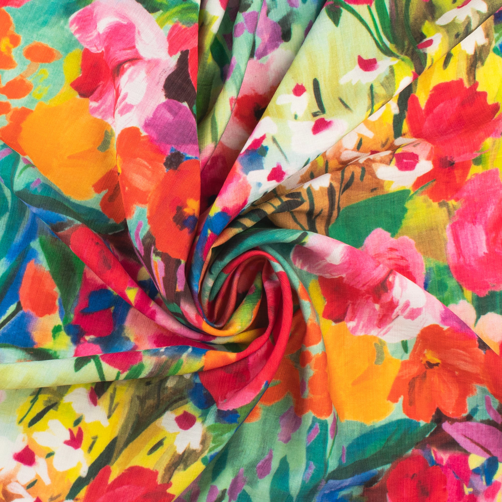Mix of Printed Rayon and Nylon - HAVANA II - 002 - Orange - Image 2