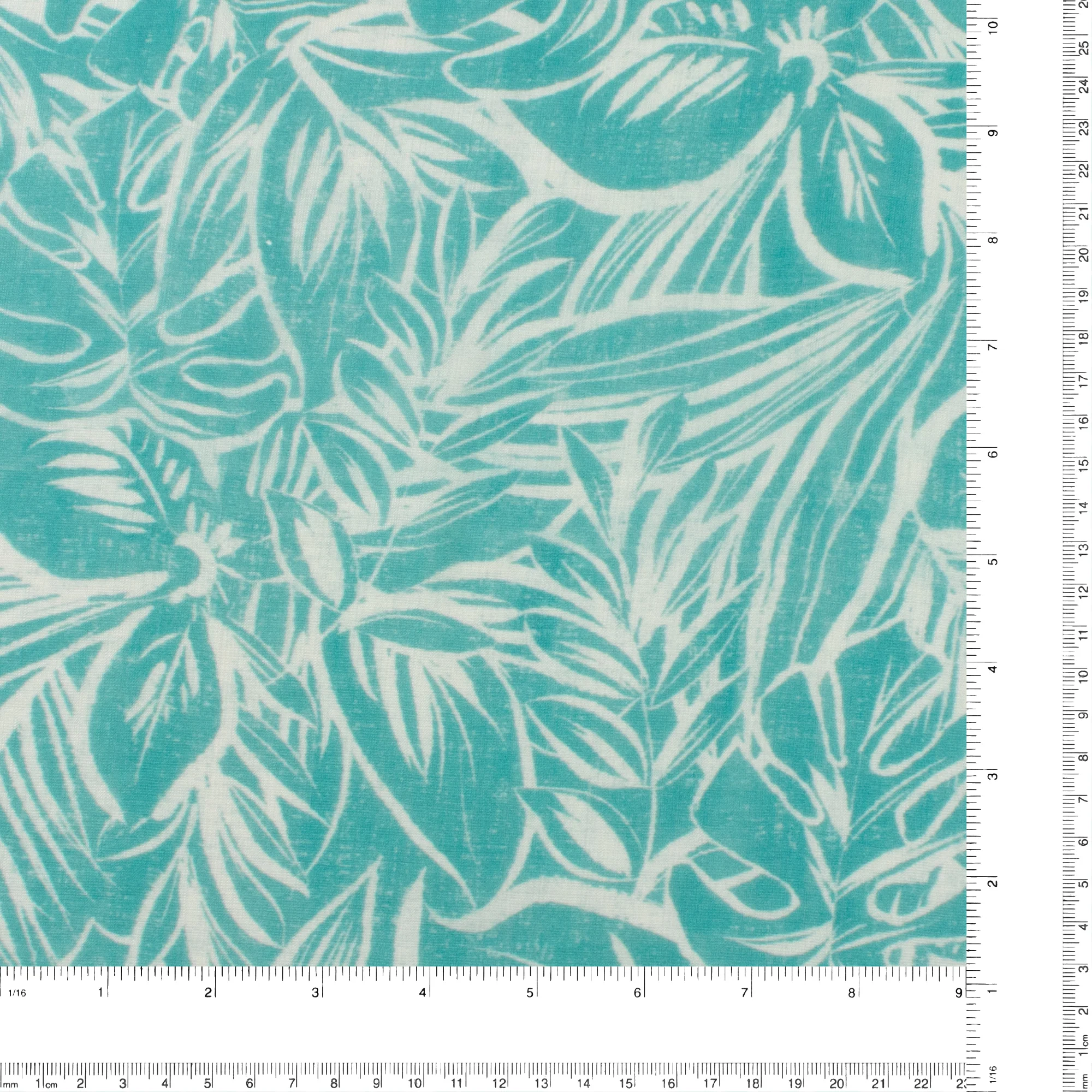Mix of Printed Rayon and Nylon - HAVANA II - 006 - Turquoise - Image 3