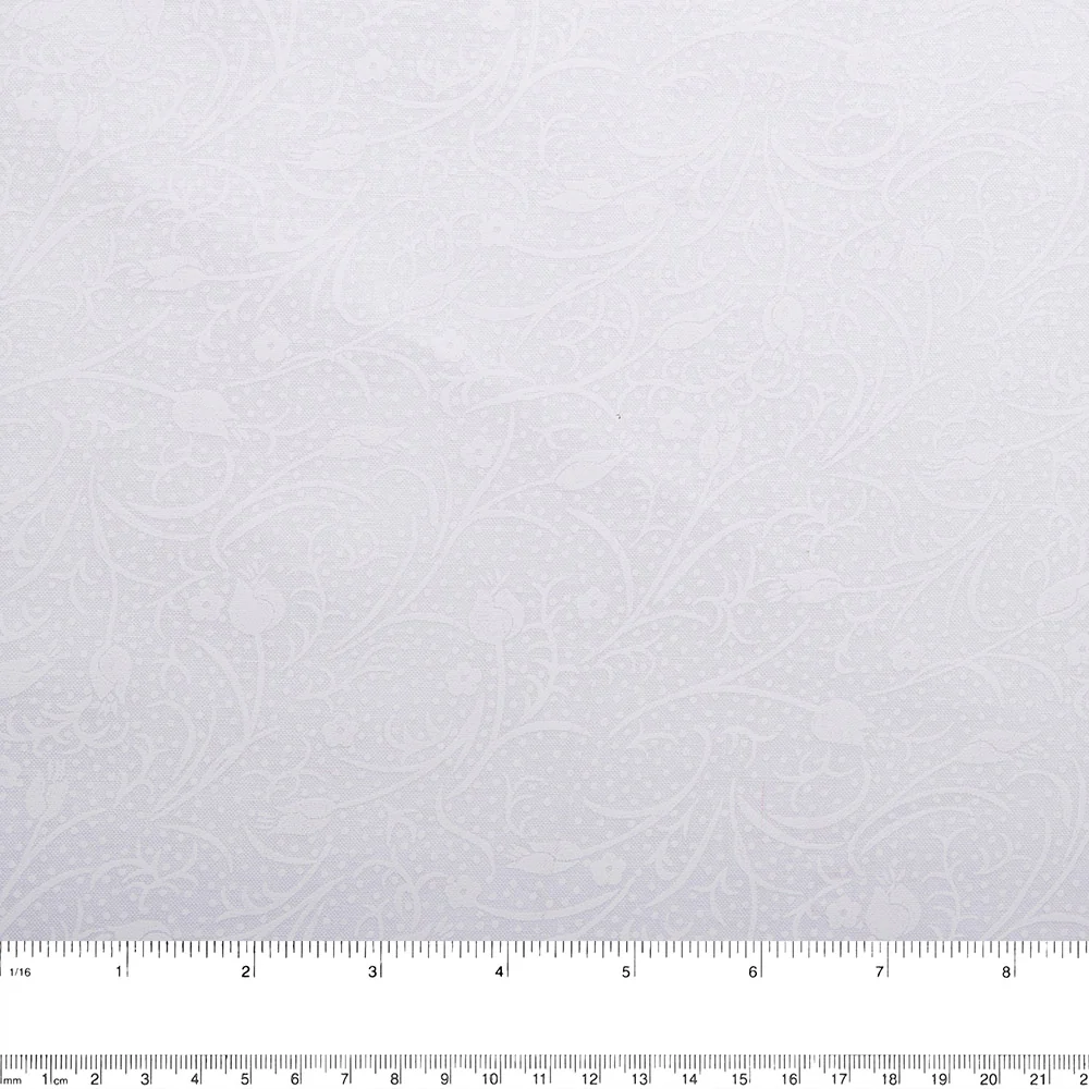 MONOTONE Wide-width fabric - Tulips - White - Image 3