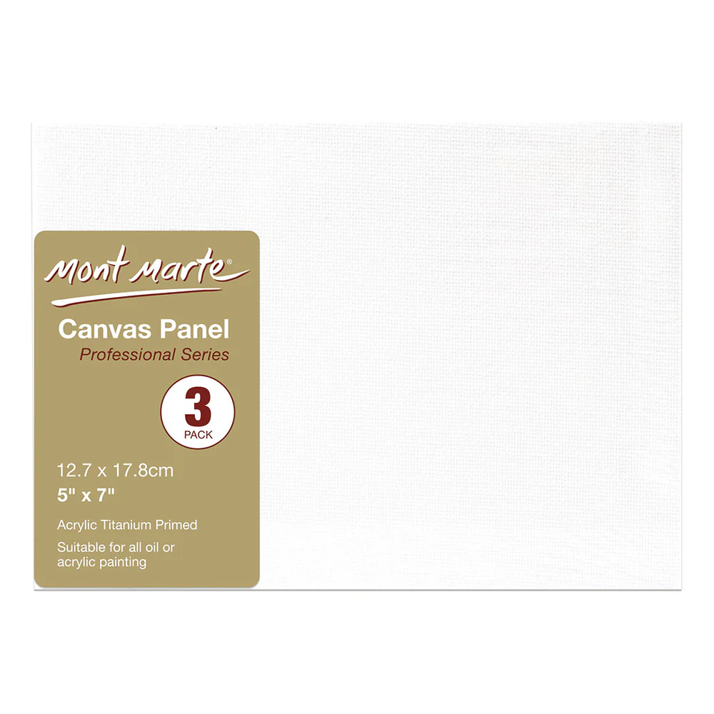 MONT MARTE Canvas Panels 5" x 7" (12.7cm x 17.8cm) - 3pcs
