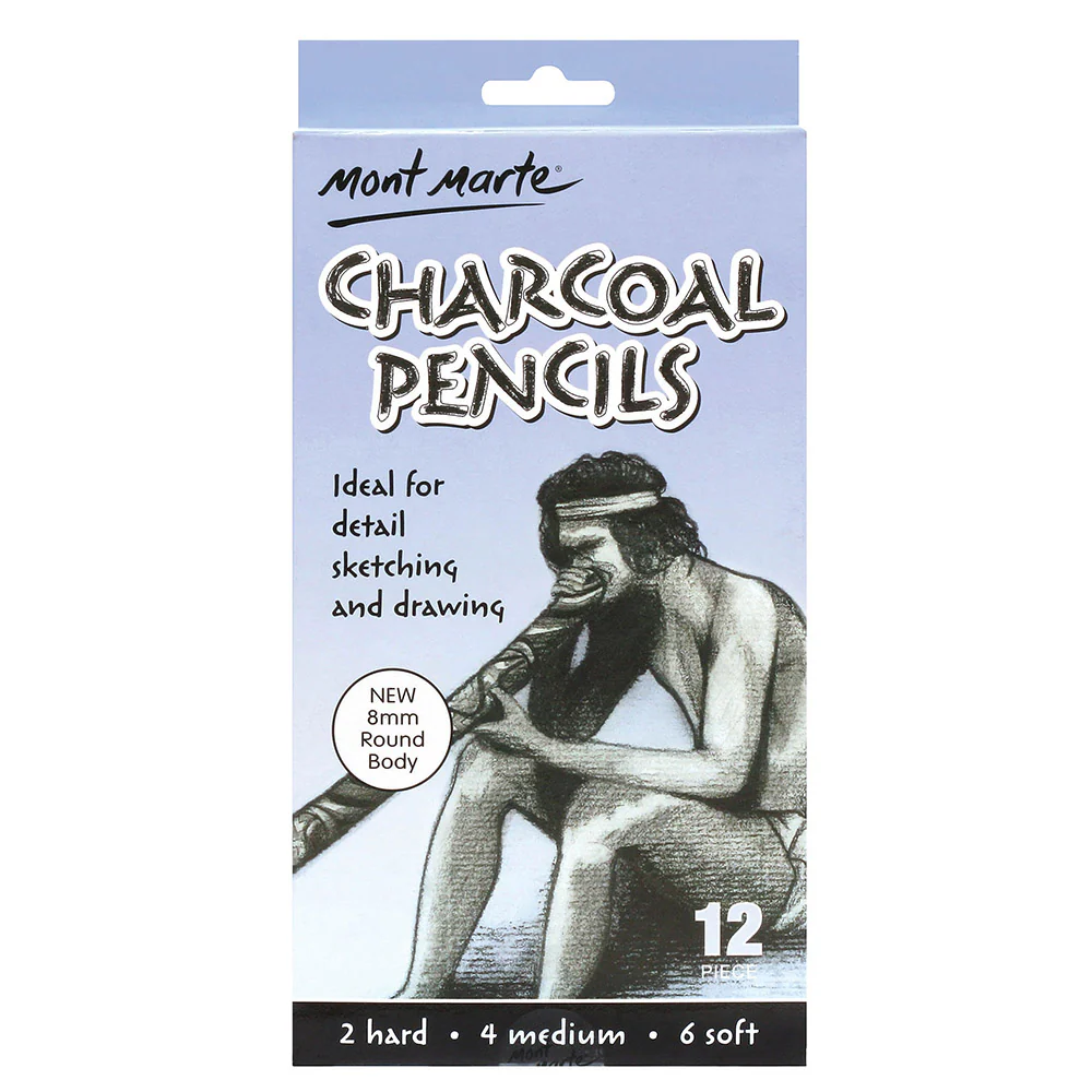 MONT MARTE Charcoal Pencils - 12pcs