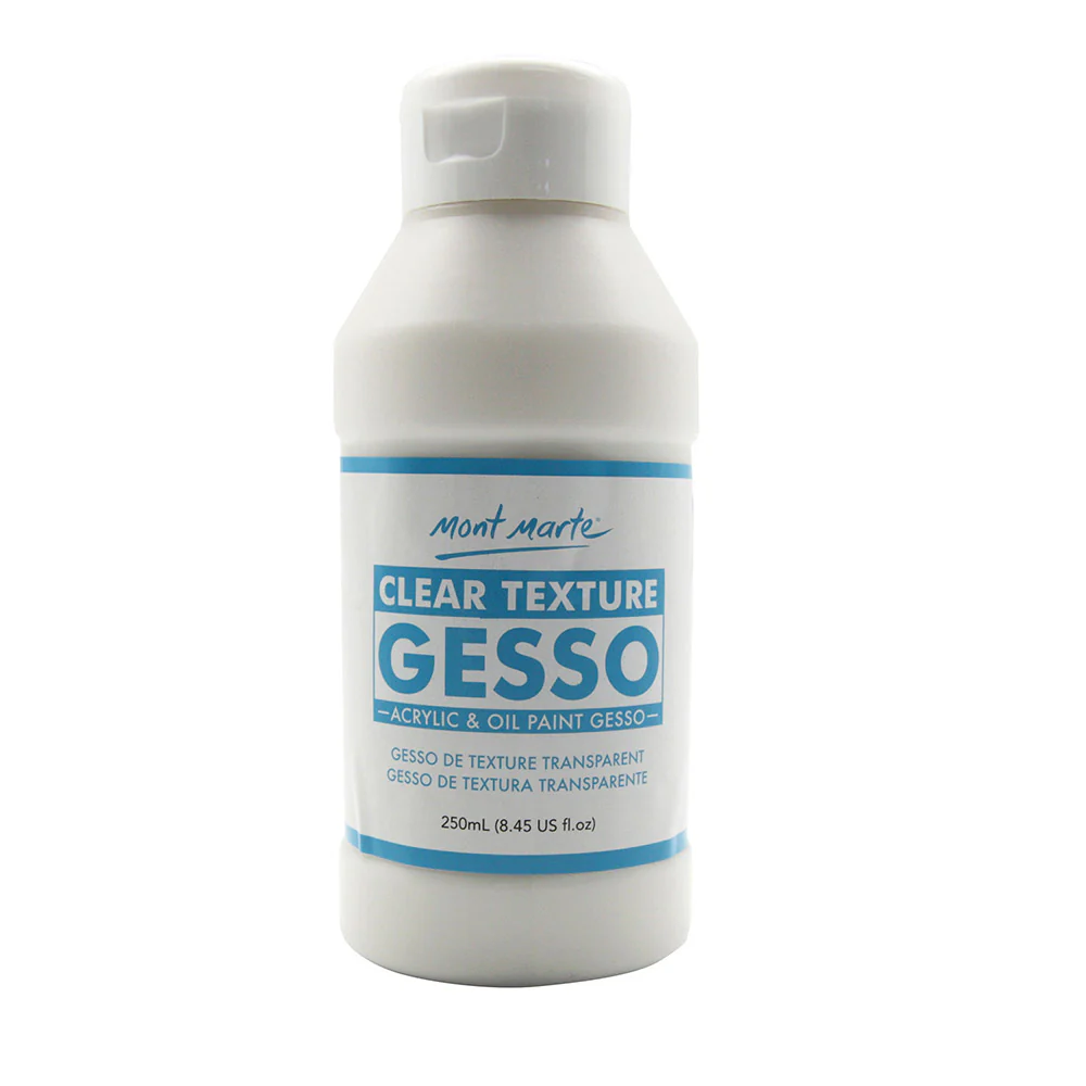 MONT MARTE Clear Texture Gesso - Acrylic & Oil - 250ml