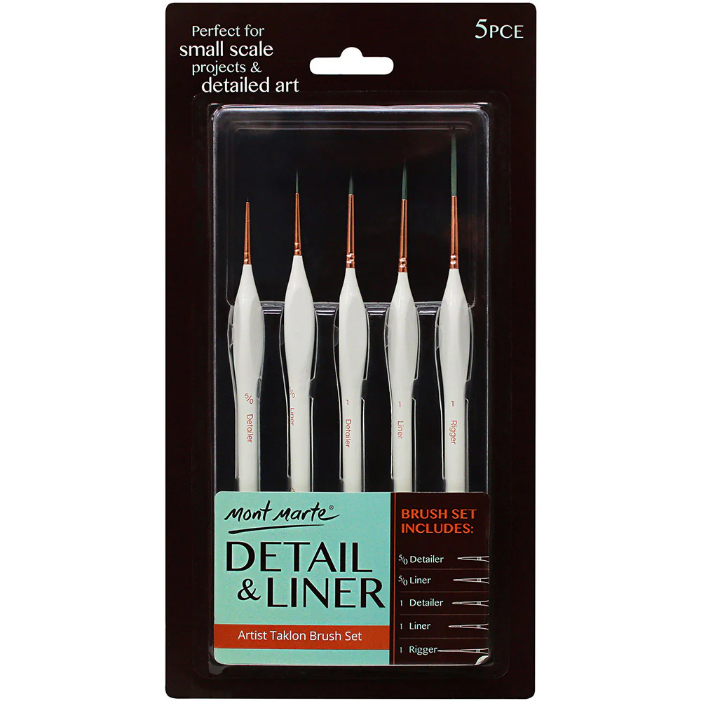 MONT MARTE Detail & Liner Brush Set - 5pcs