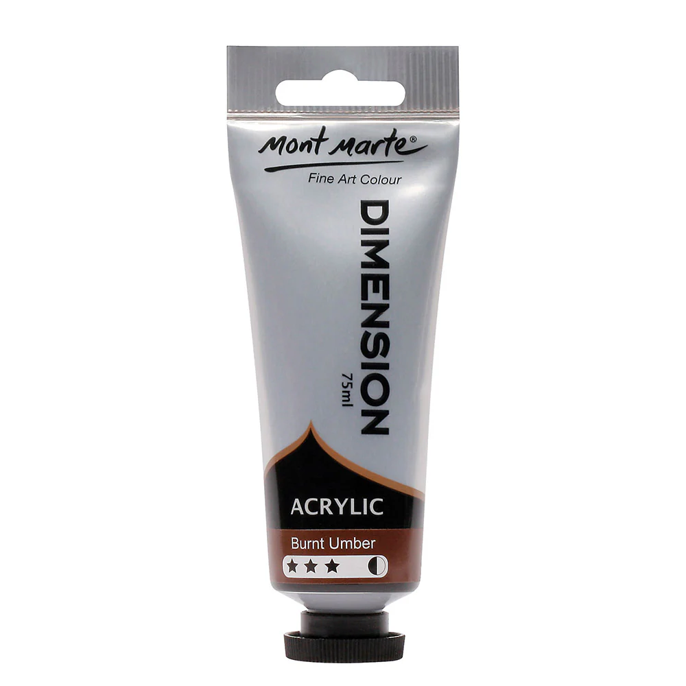 MONT MARTE Dimension Acrylic Paint - 75ml - Burnt Umber