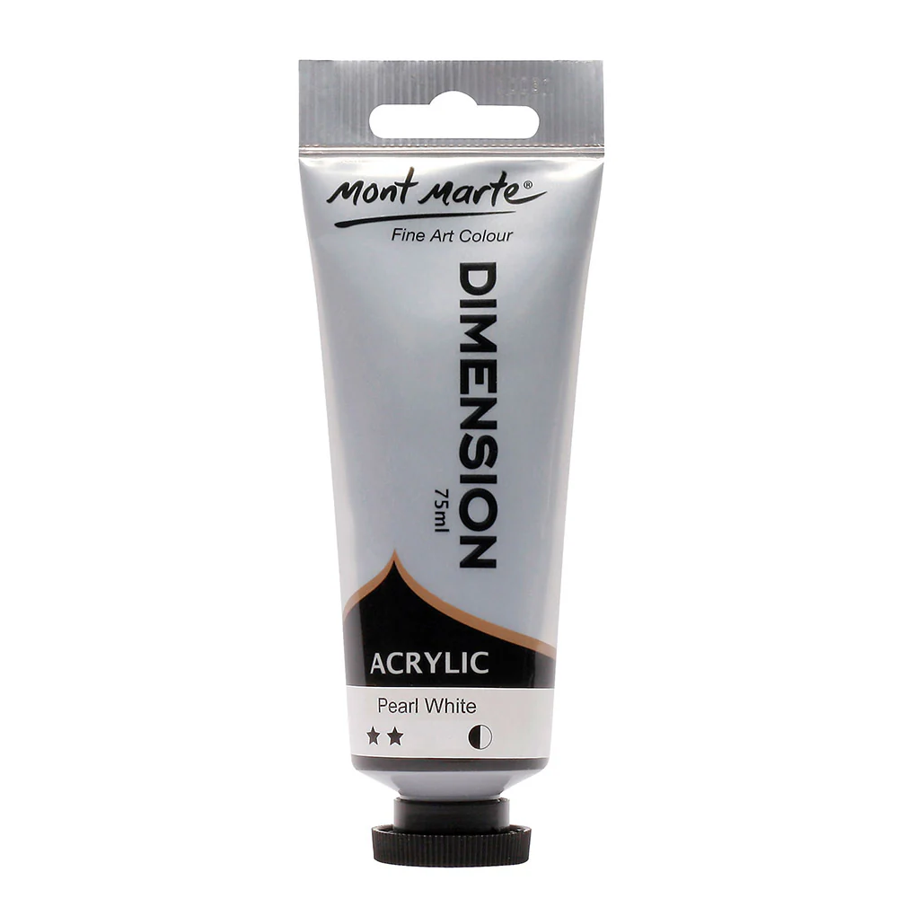 MONT MARTE Dimension Acrylic Paint - 75ml - Pearl White