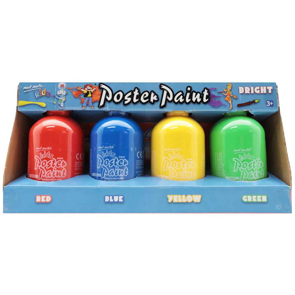 MONT MARTE Poster Paint 250ml - 4pcs - Bright