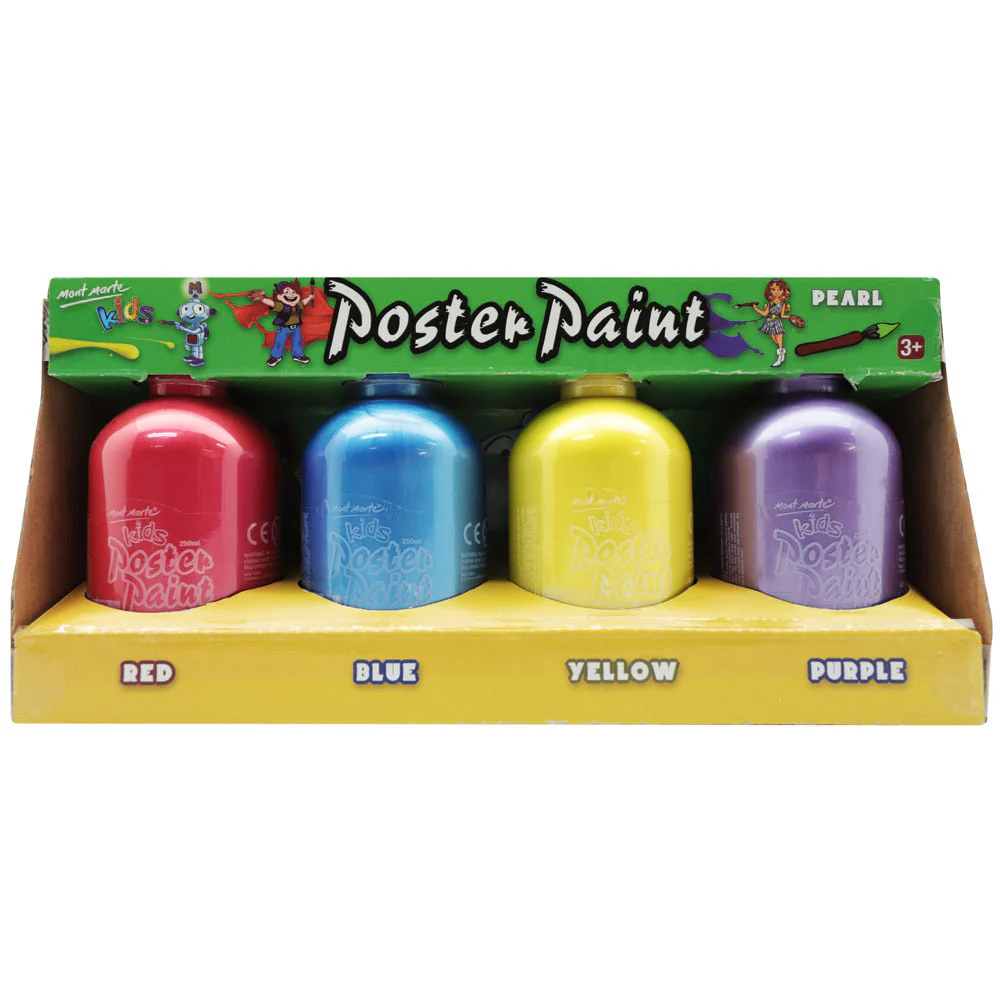 MONT MARTE Poster Paint 250ml - 4pcs - Metallic