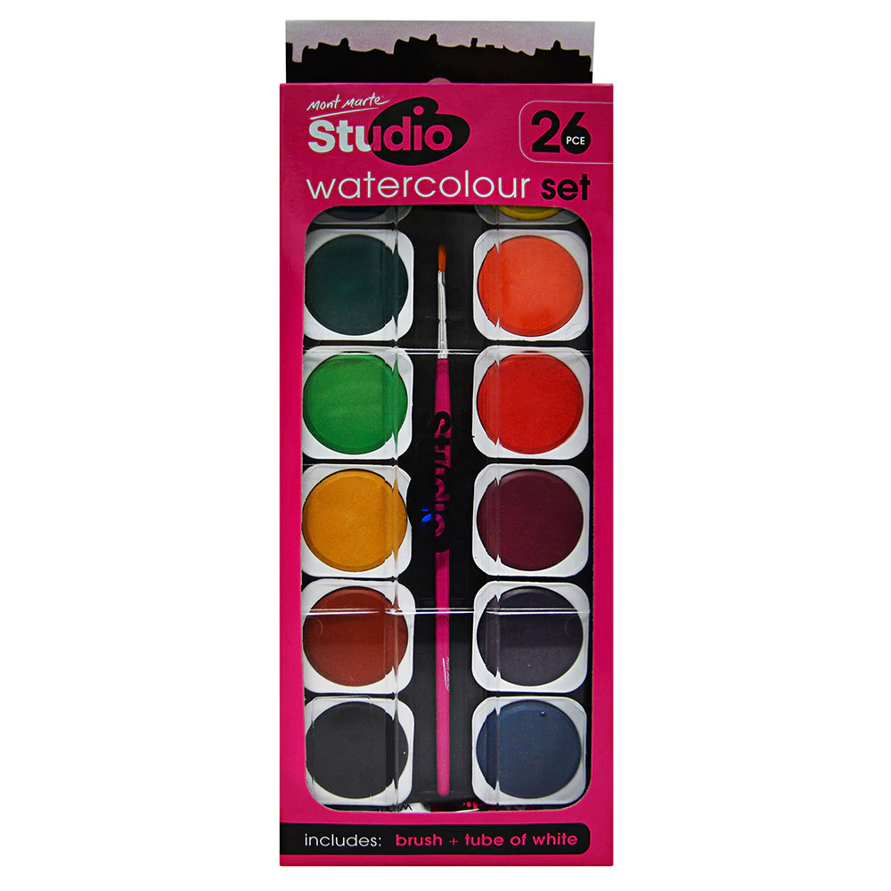MONT MARTE Studio WatercolorPainting Set - 26pcs