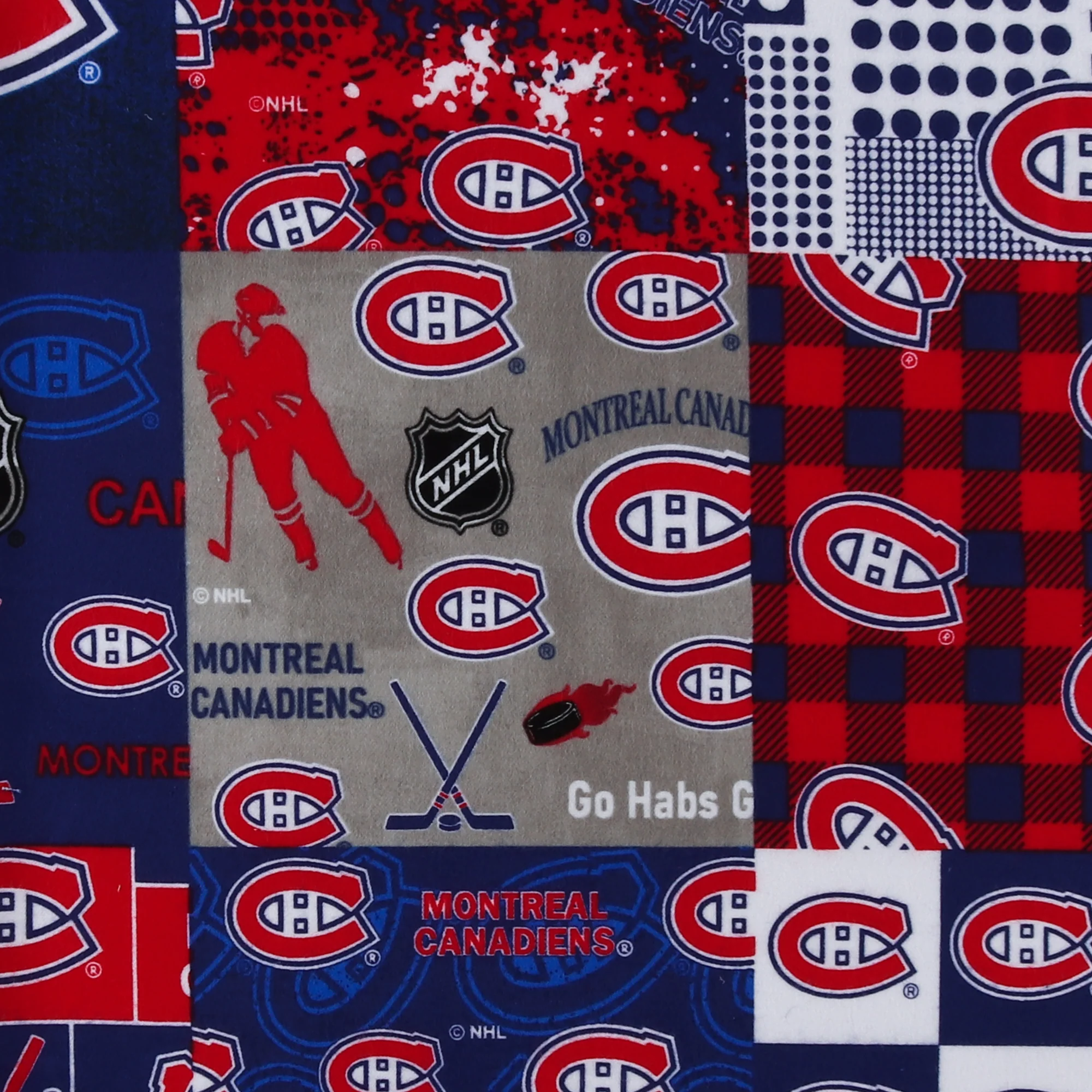 Montreal Canadiens - NHL Flannelette Print - Plaids - Blue