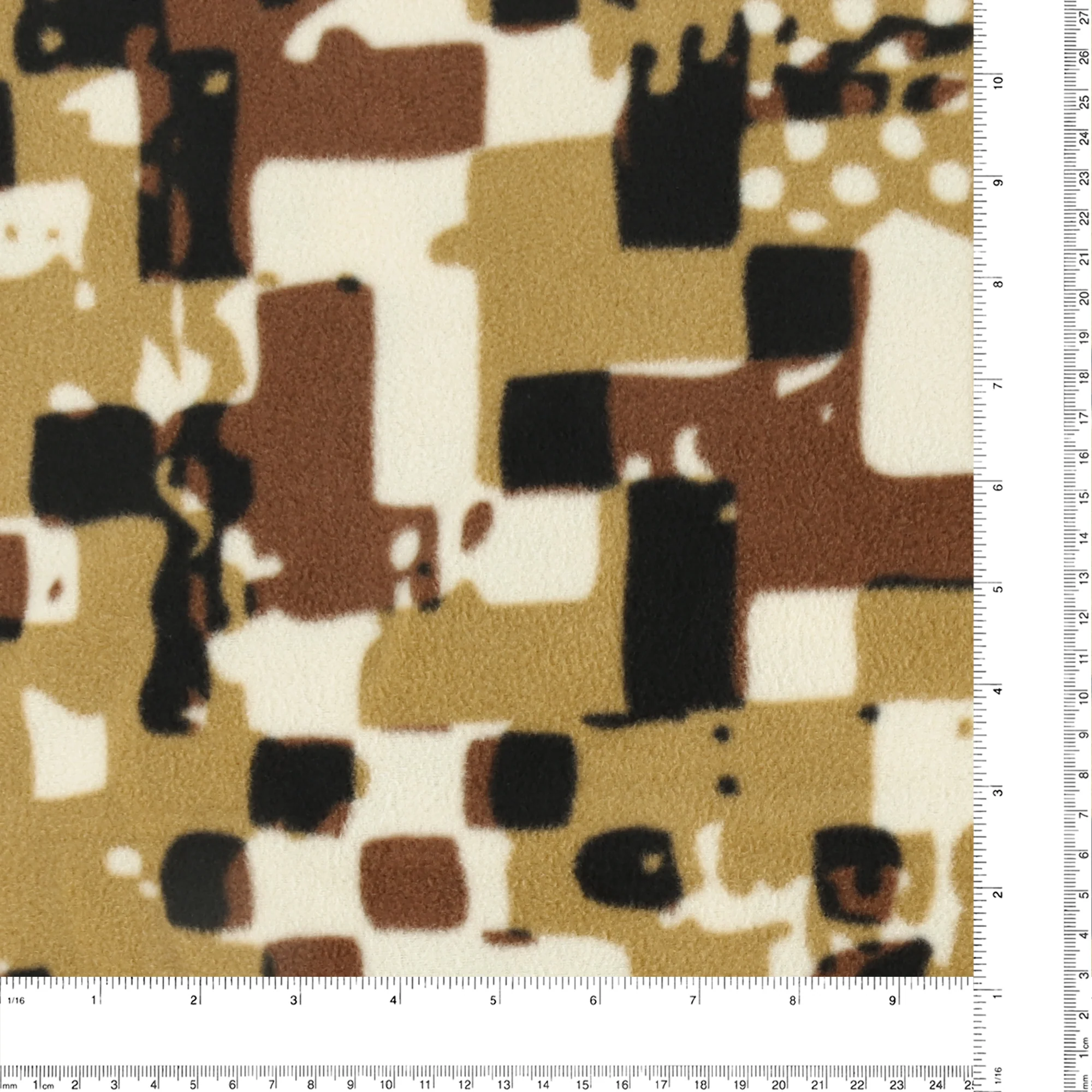 Mountain Fleece Prints - Abstract Houndstooth - 039 - Allspice - Image 3