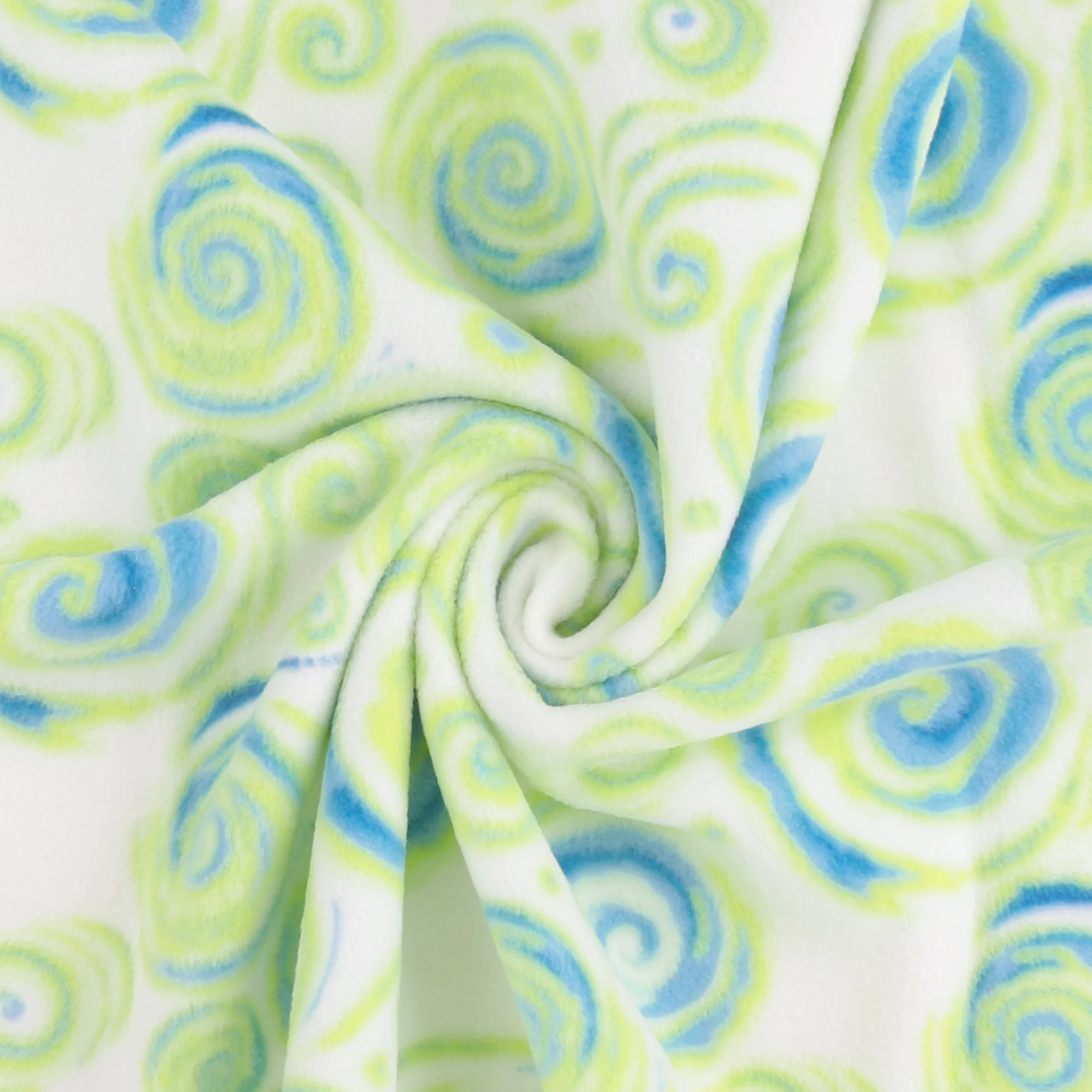 Mountain Fleece Prints Baby - Swirls - 007 - Copen - Image 2