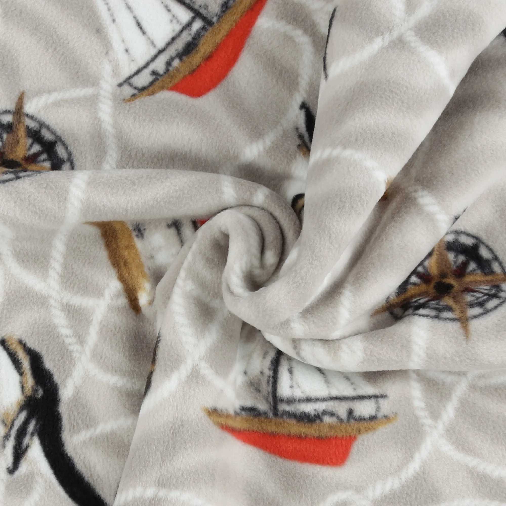 Mountain Fleece Prints - East Coast - 011 - Grey - Image 2