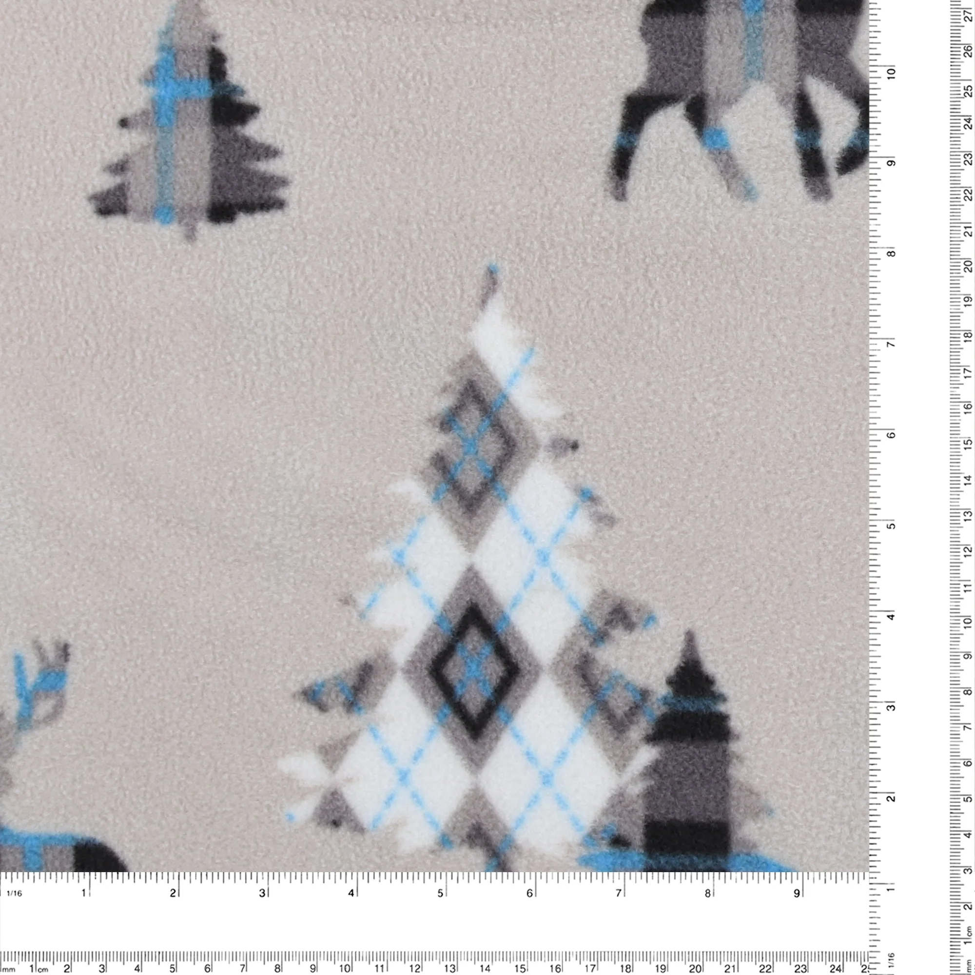 Mountain Fleece Prints - Forest Animal Arggyle - 021 - Dew - Image 3