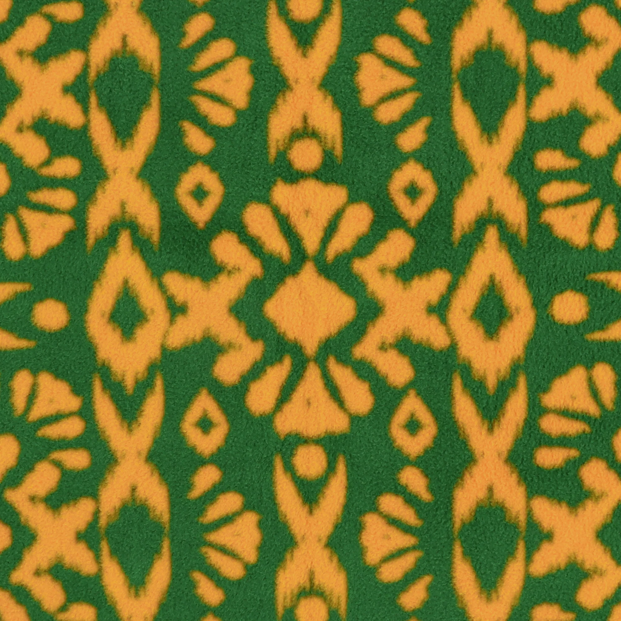 Mountain Fleece Prints - Ikat Art - 032 - Orange