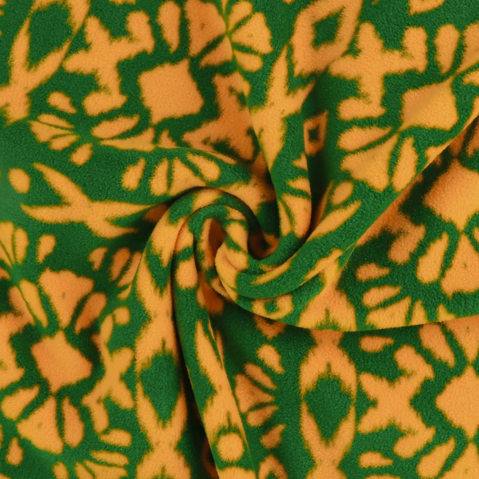 Mountain Fleece Prints - Ikat Art - 032 - Orange - Image 2