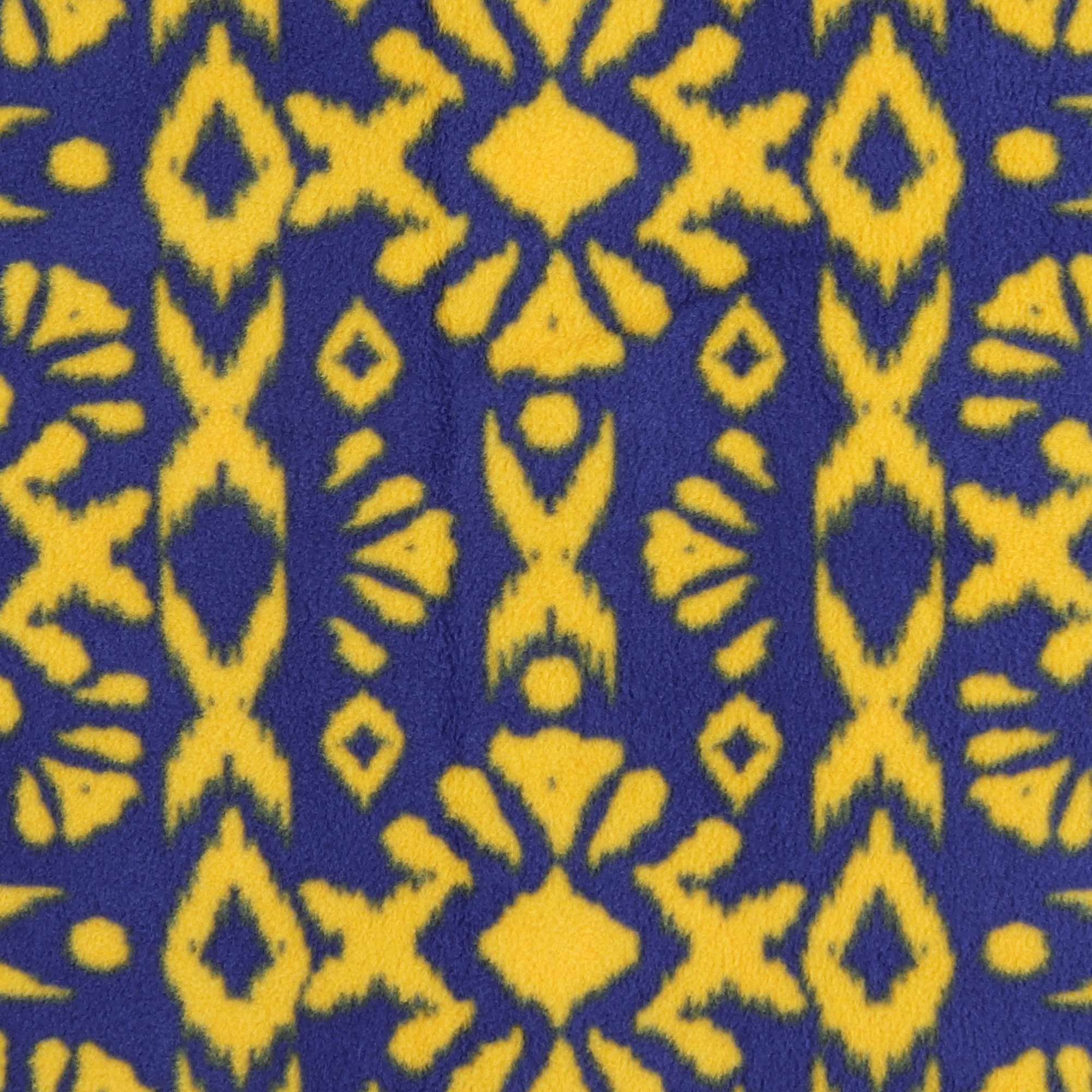 Mountain Fleece Prints - Ikat Art - 033 - Indigo