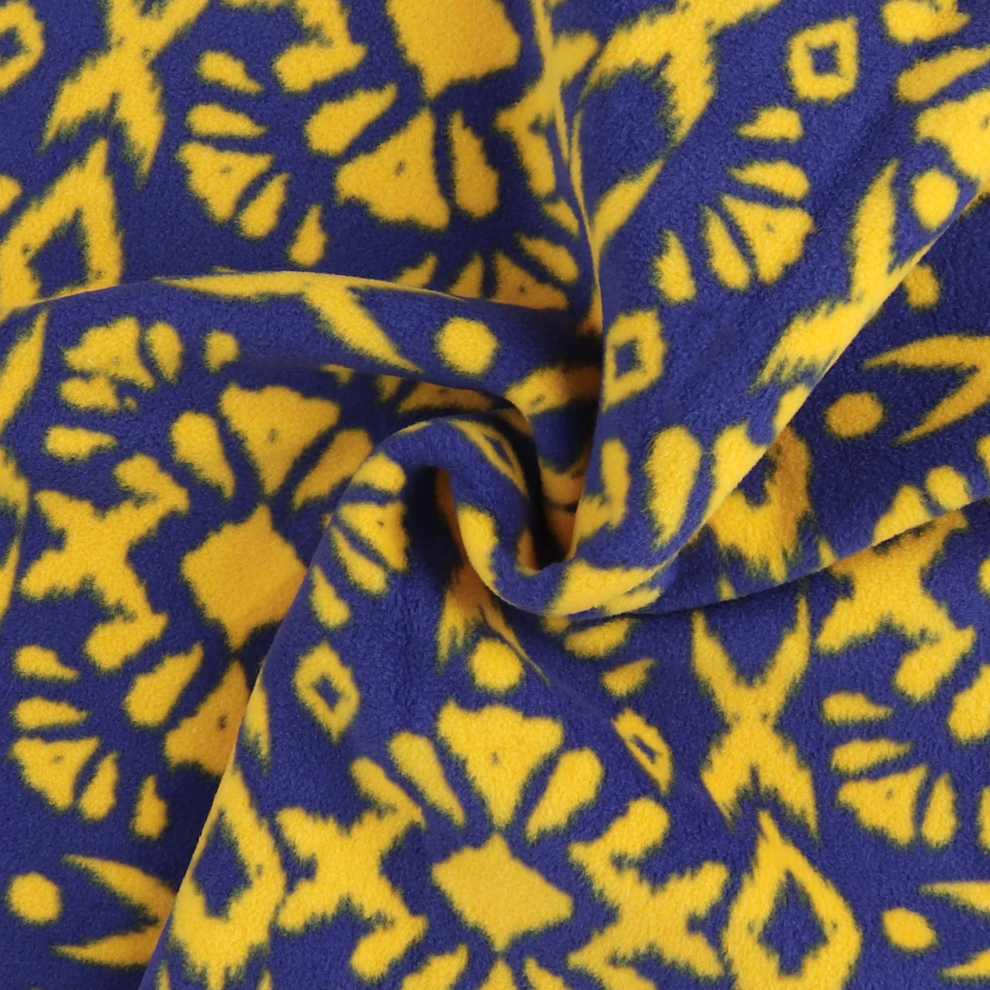 Mountain Fleece Prints - Ikat Art - 033 - Indigo - Image 2