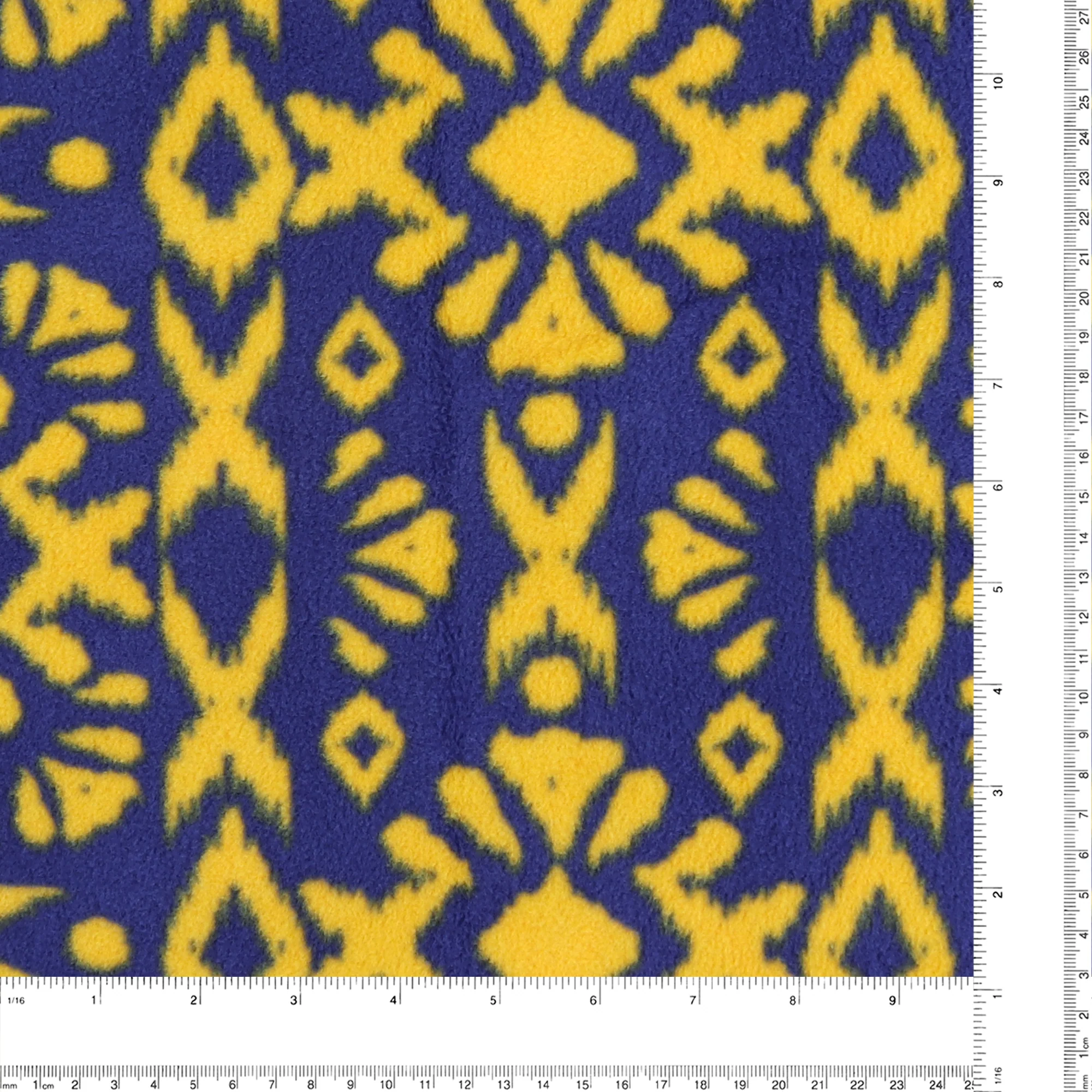 Mountain Fleece Prints - Ikat Art - 033 - Indigo - Image 3