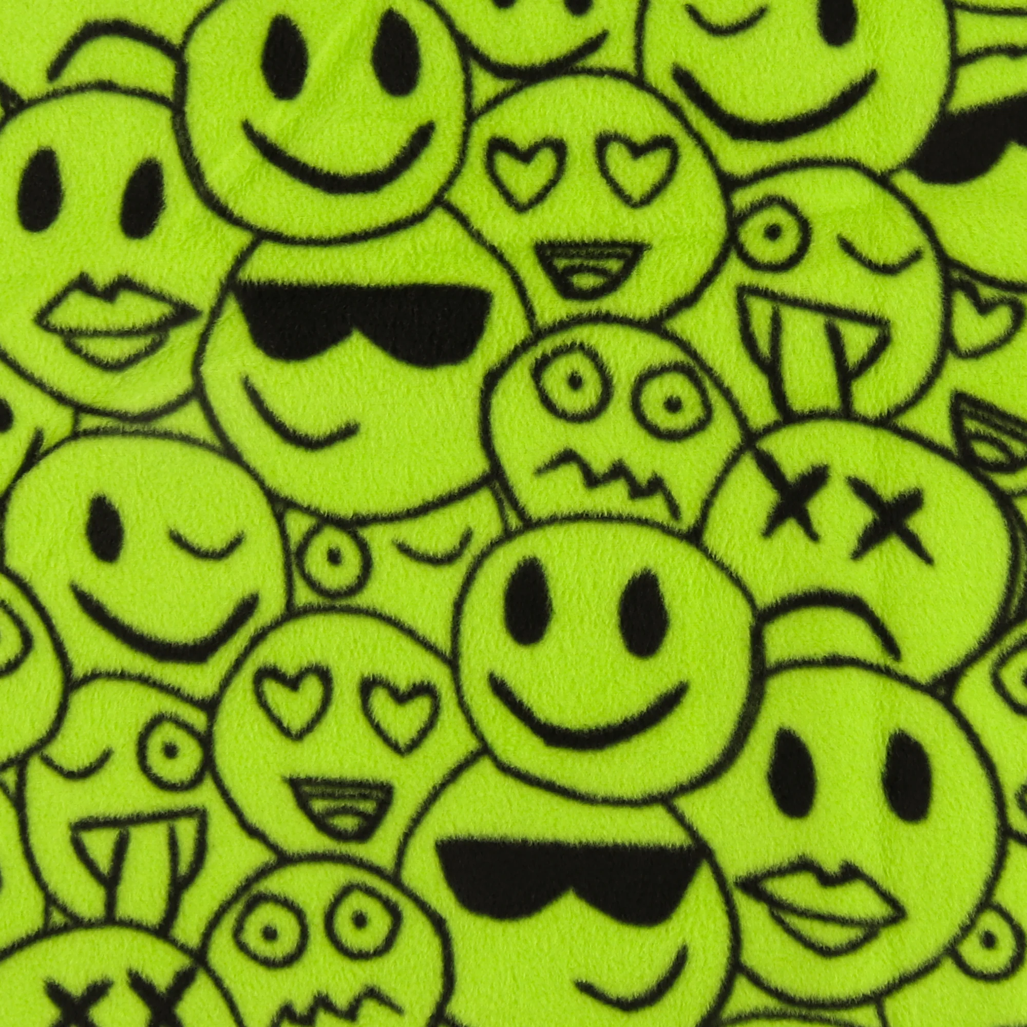 Mountain Fleece Prints - Kaomoji - 004 - Lime