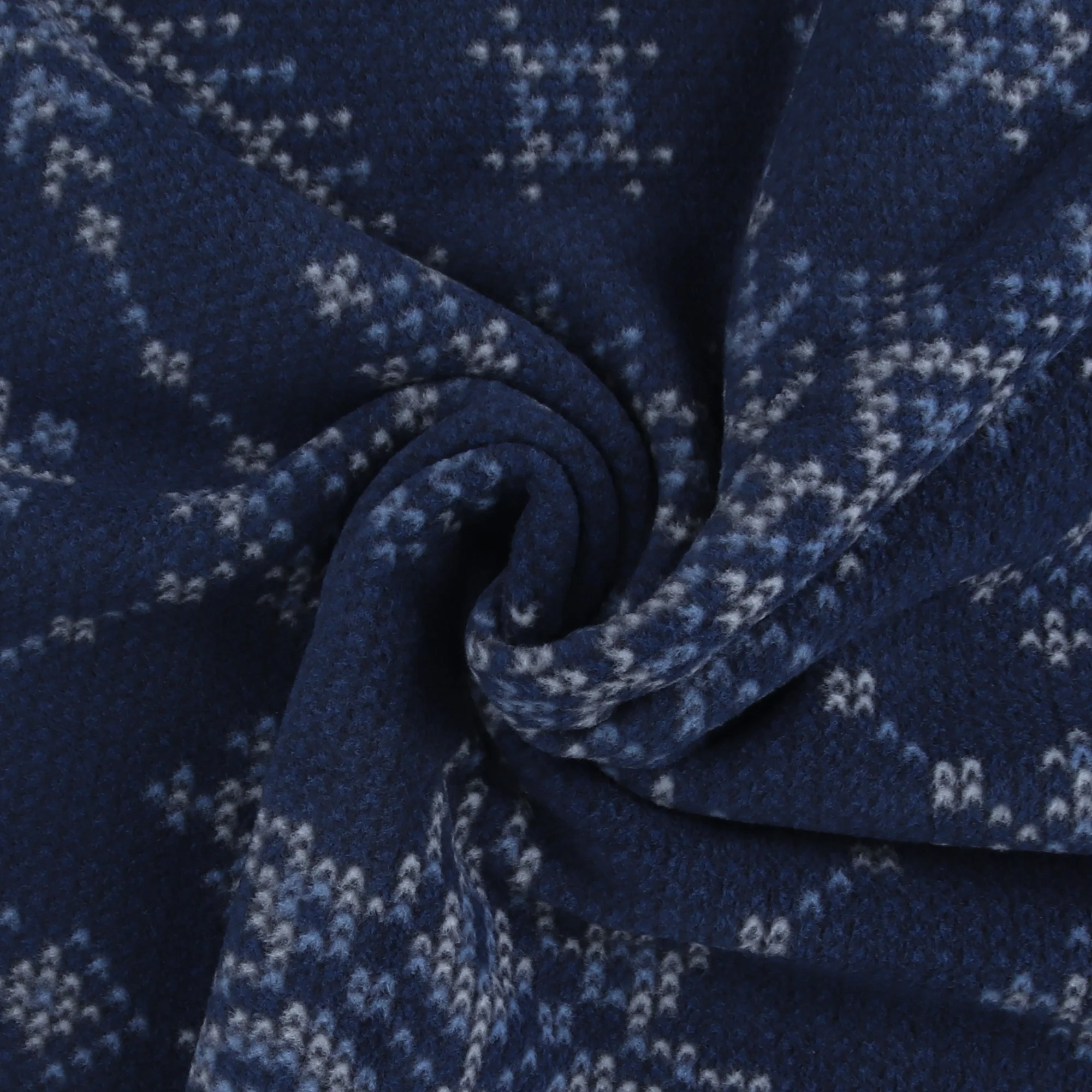 Mountain Fleece Prints - Nordic Knit - 016 - Navy - Image 2