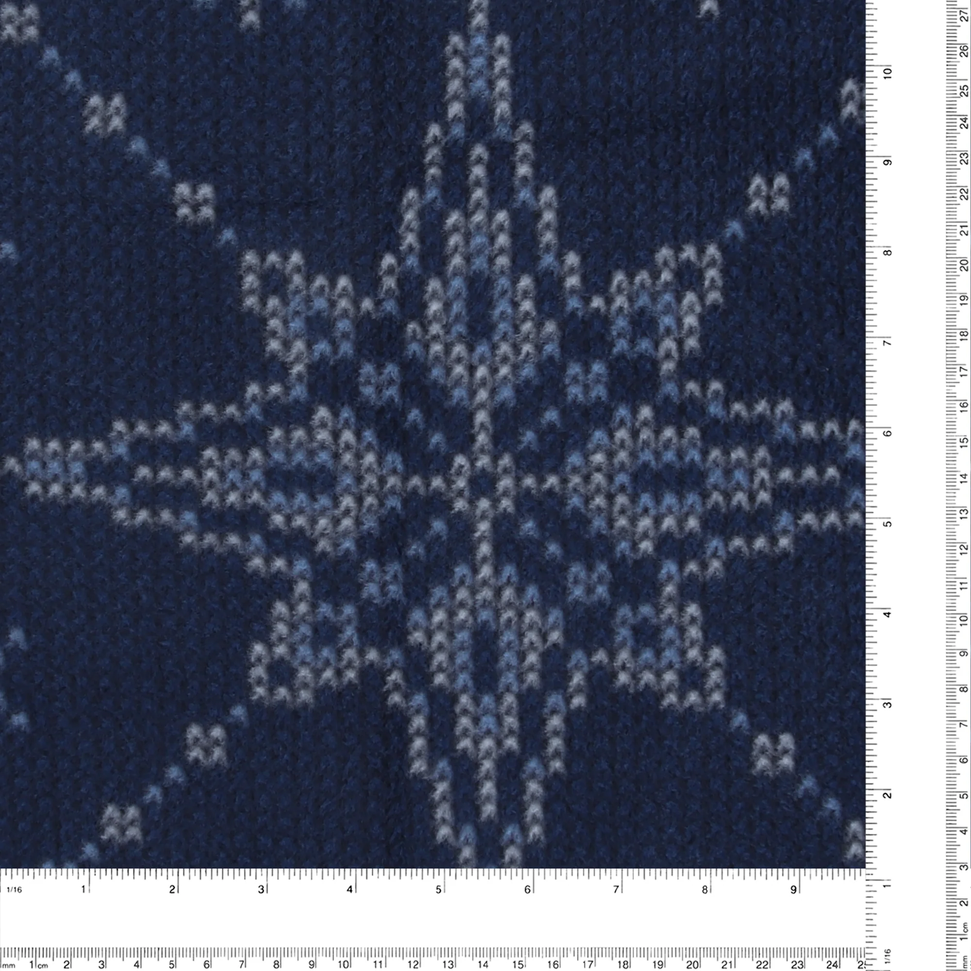 Mountain Fleece Prints - Nordic Knit - 016 - Navy - Image 3