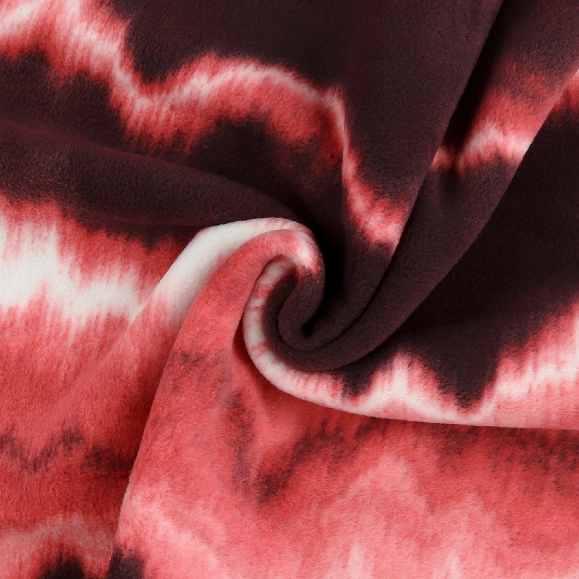 Mountain Fleece Prints - Waves - 008 - Vermilion - Image 2
