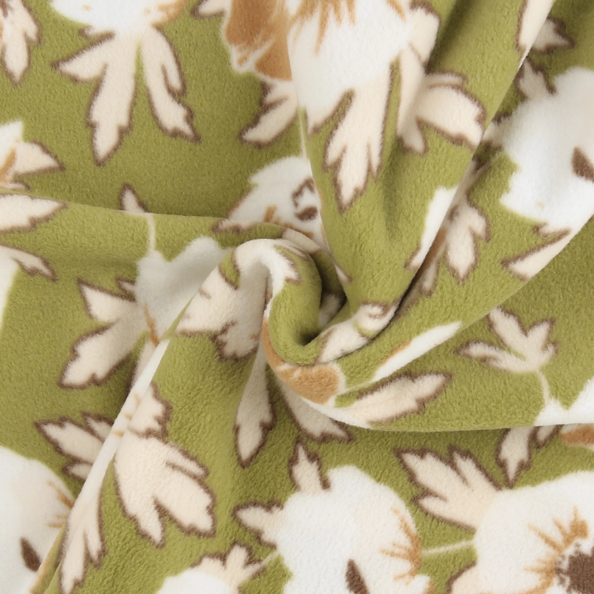 Mountain Fleece Prints - Winter Floral - 015 - Sage - Image 2